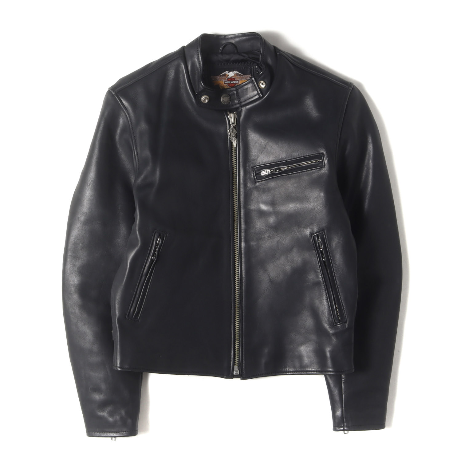 ハーレーダビッドソン レザージャケット ダークブラウン　Mサイズ　古着 楽天市場】HARLEY-DAVIDSON ハーレーダビッドソン ジャケット