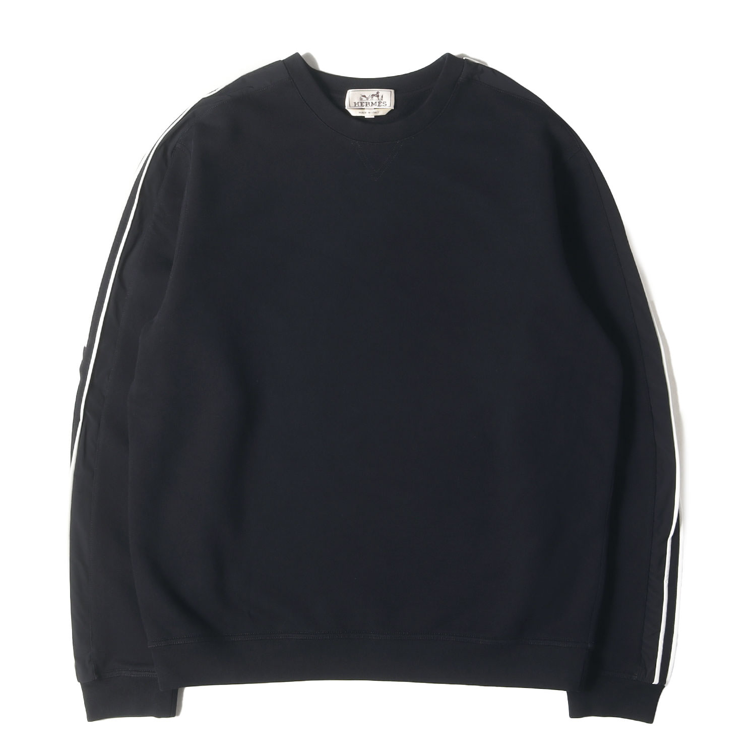 【美品】HERMESランH アームライン スウェット トレーナー 美品】HERMESランH アームライン スウェット トレーナー