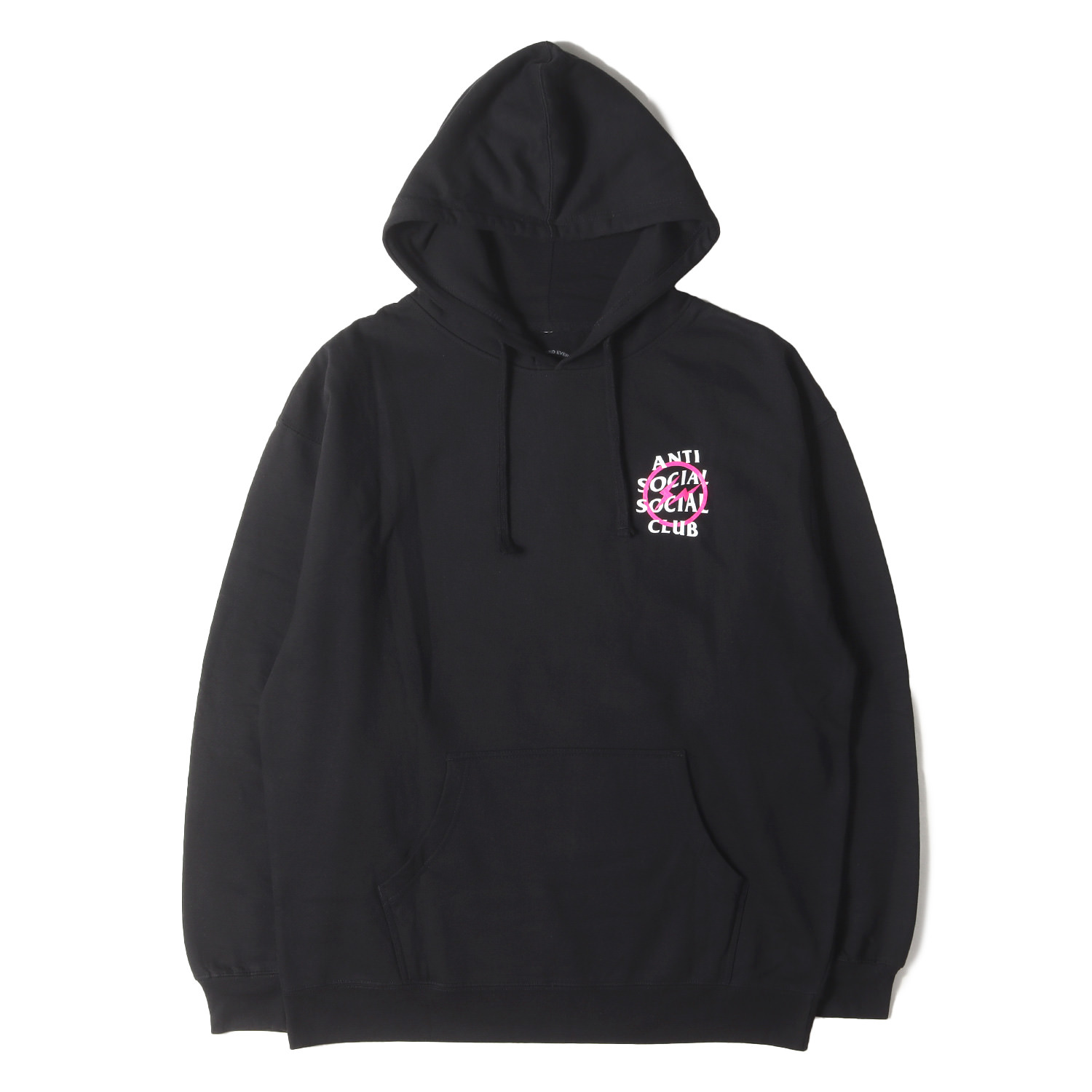 Anti Social Social Club アンチ ソーシャル ソーシャル 野球クラブ パーカー 黒いこと 黒 大いさ:XL | fragment design コラボロゴ スウェットパーカー | トップス フーディー 共同研究【メンズ】【中古】【美品】【K4792】 トップス-パーカー