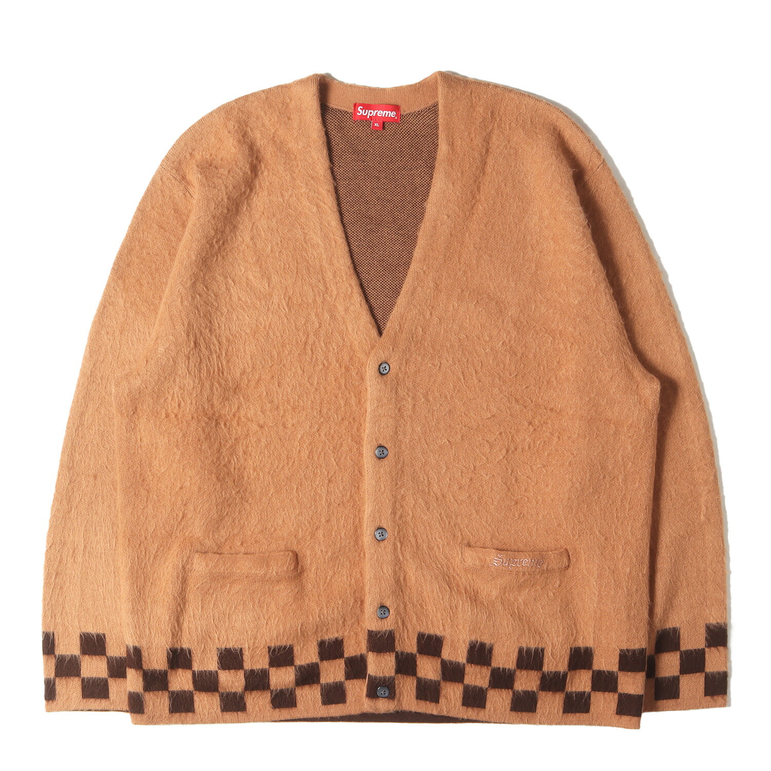 楽天市場】21ss Supreme Brushed Checkerboard Cardigan Tan Size-M