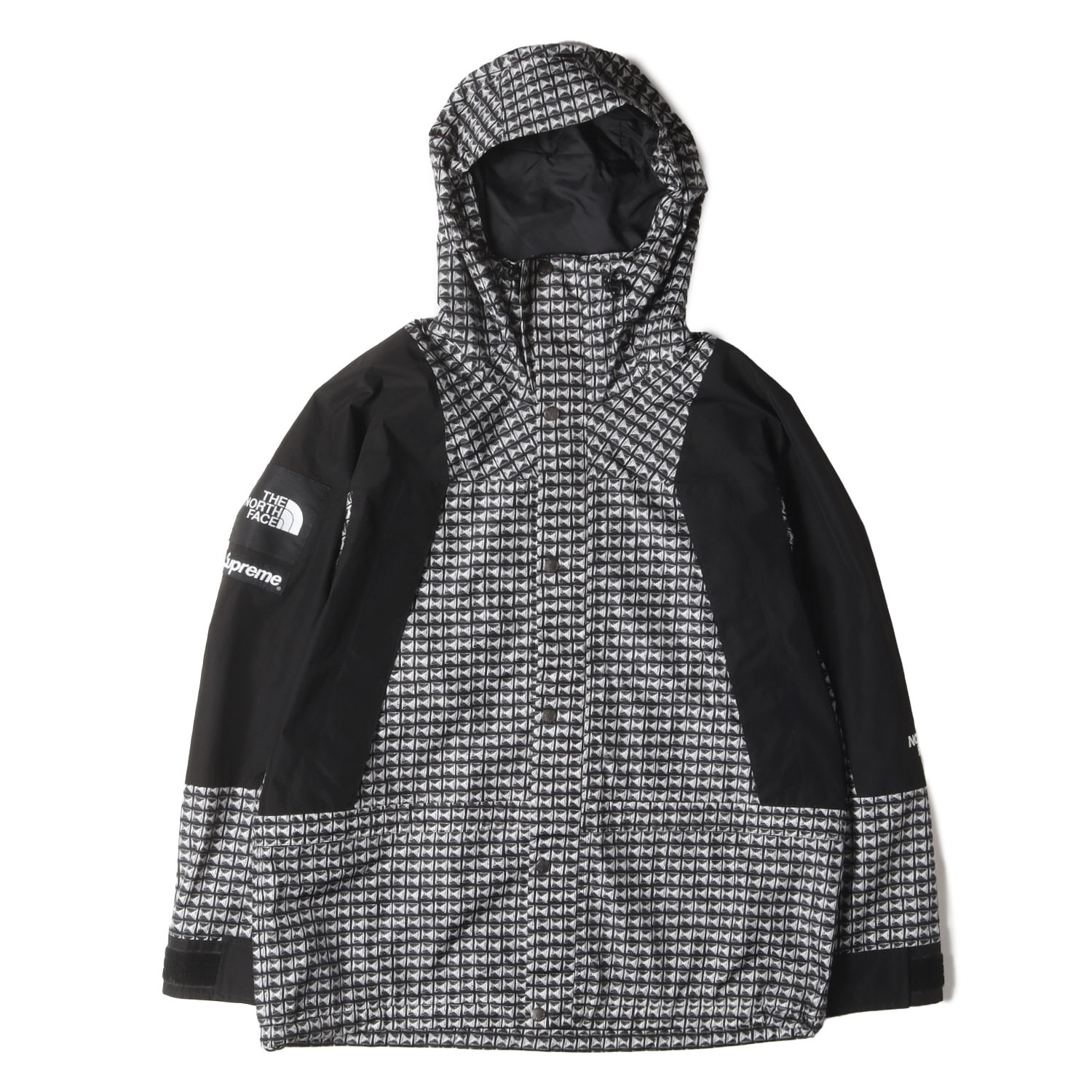 Supreme シュプリーム ジャケット ブラック 黒 サイズ:L | 21SS THE NORTH FACE スタッズ柄 マウンテン ライト ジャケット (Studded Mountain Light Jacket) | アウター ブルゾン 上着 | コラボ【メンズ】【中古】【美品】【K4789】
