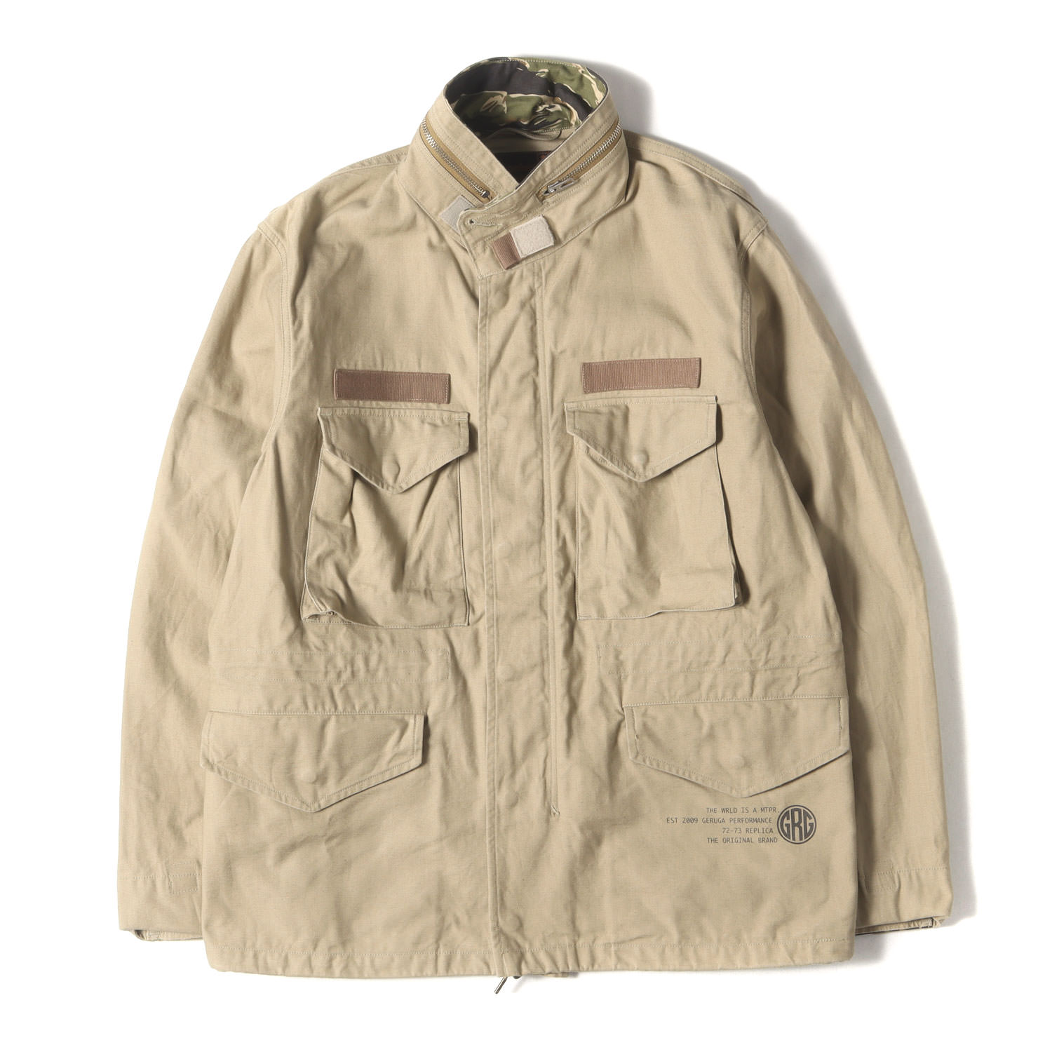 GERUGA ゲルガ ジャケット ベージュ サイズ:2 | 22SS タイガーカモ切替し M-65 フィールドジャケット (M65 FIELD JACKET) | アウター ブルゾン 上着【メンズ】【中古】【美品】【K4780】