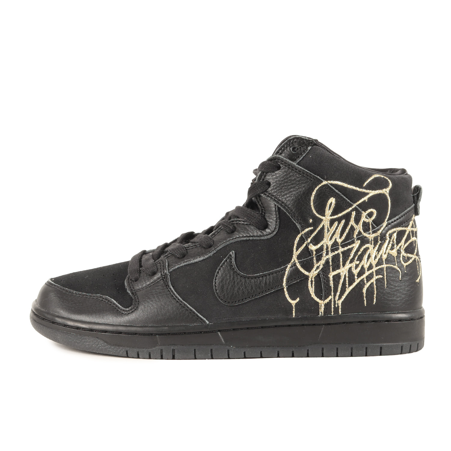 NIKE ナイキ 大きさ:US9.5(27.5糎) | FAUST SB DUNK HIGH PRO QS (DH7755-001) | ファウスト ダンク 御機嫌 労働者階級 | 黒いこと メタリックゴールド 黒 | 御機嫌とり捨てる スニーカー シューズ 靴 | 共同研究 別注【メンズ】【K4840】