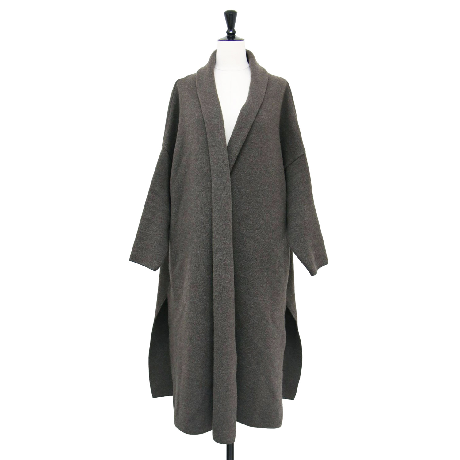 美品✨ エブリデイアイライク ダブルフェイス ガウンコート カーキ F