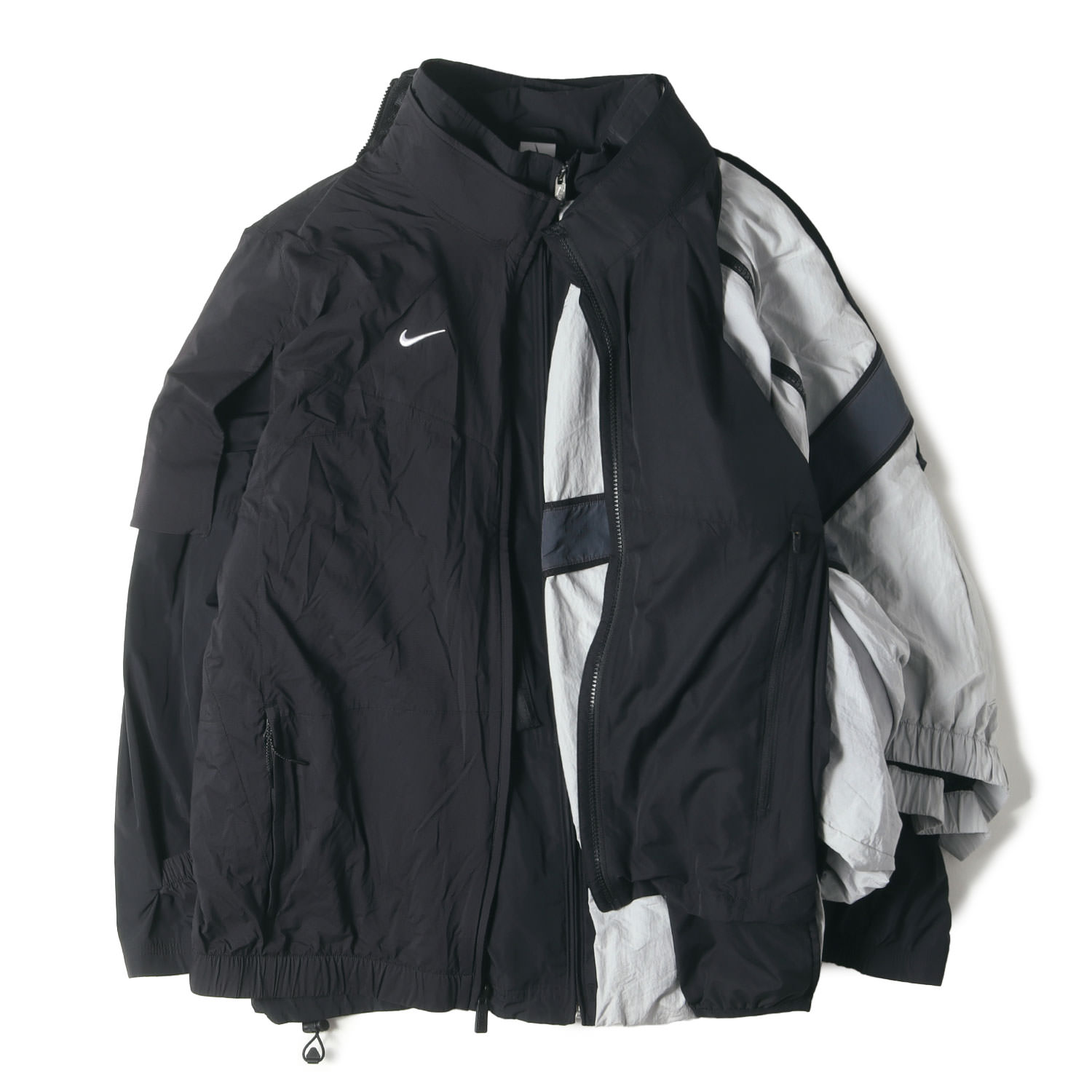 NIKE ナイキ ジャケット ブラック×グレー サイズ:L | NikeLab 解体 再構築 ドッキングジャケット (LAB DH JACKET) | アウター ブルゾン 上着【メンズ】【中古】【K4781】