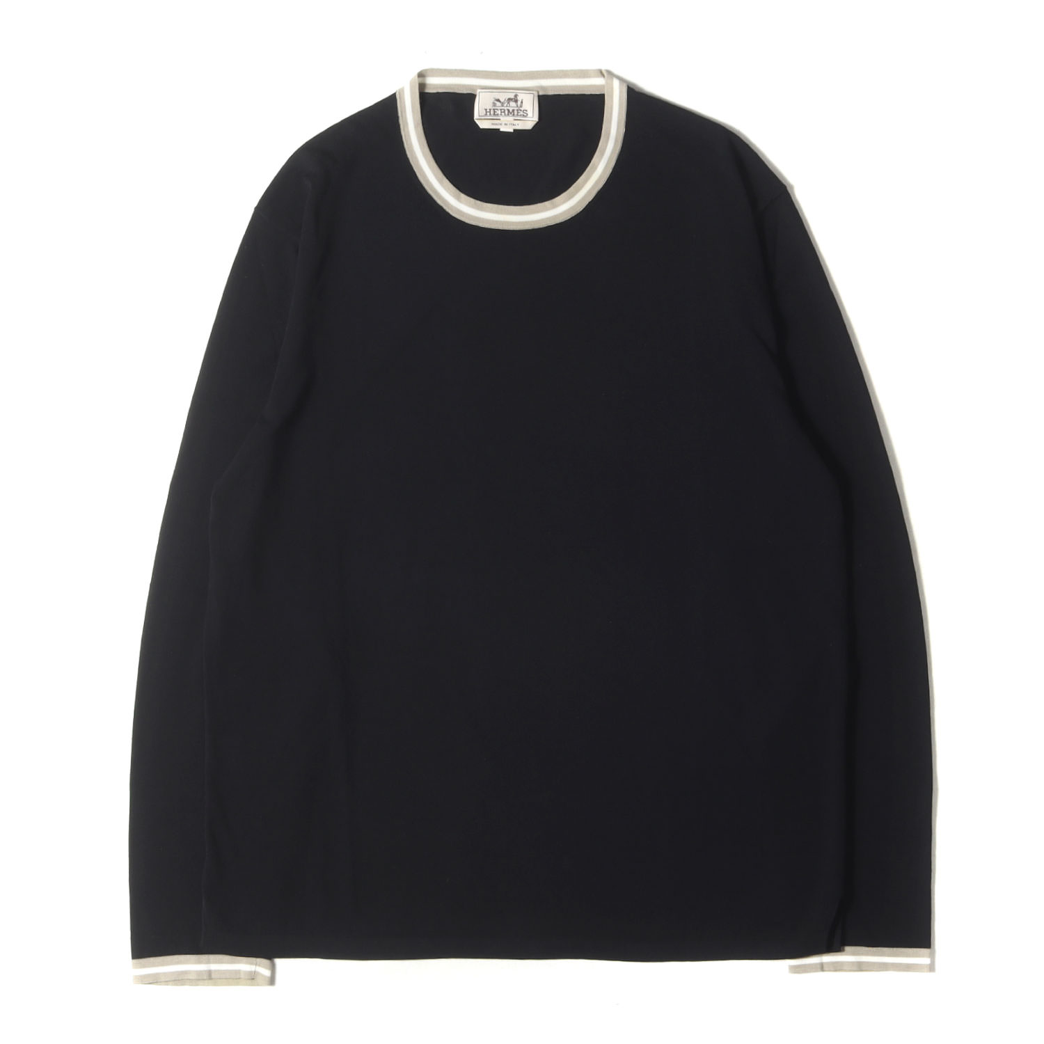 楽天市場】HERMES エルメス ニット サイズ:S ヘンリーネック コットン