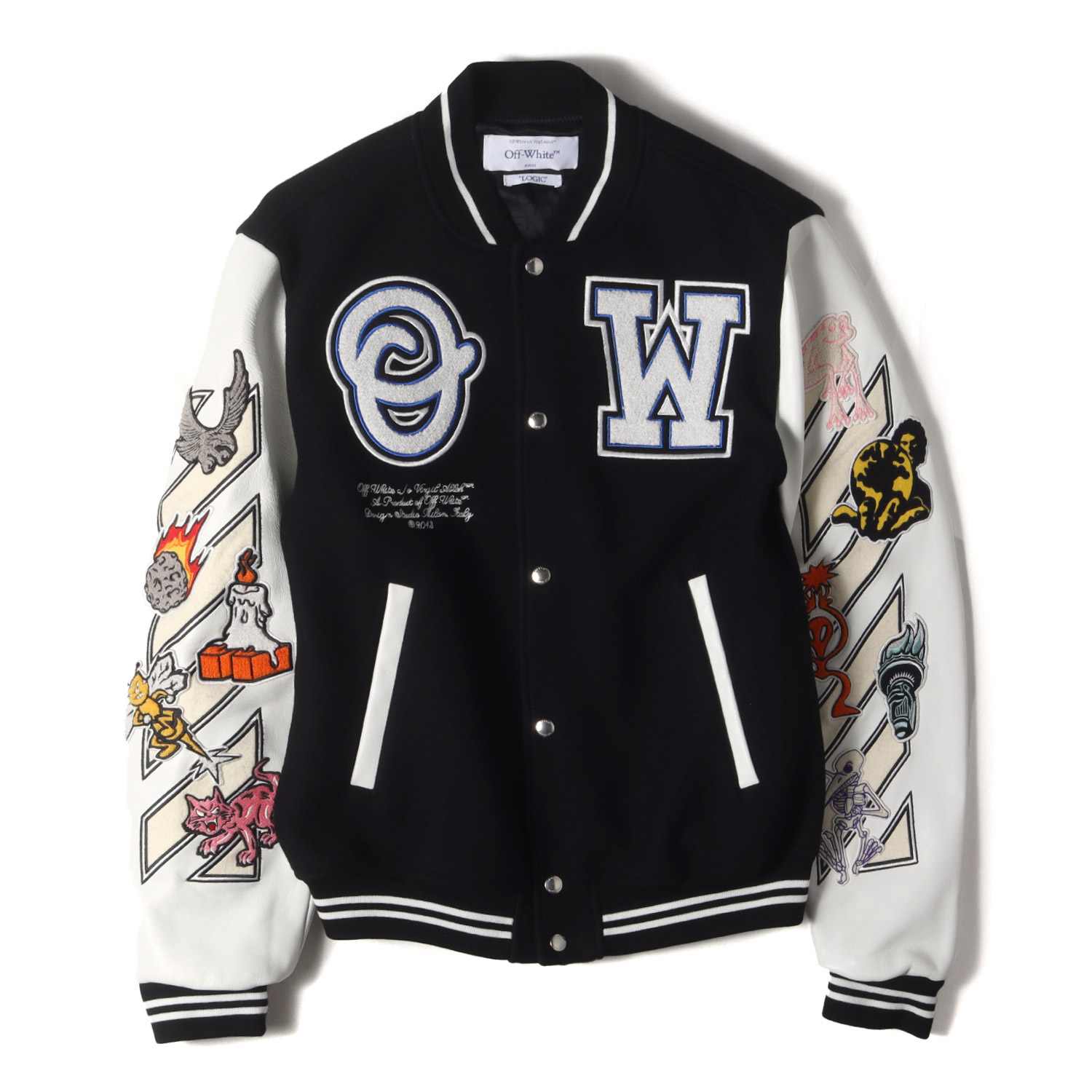 楽天市場】OFF-WHITE オフホワイト ジャケット サイズ:L 21AW 袖レザー