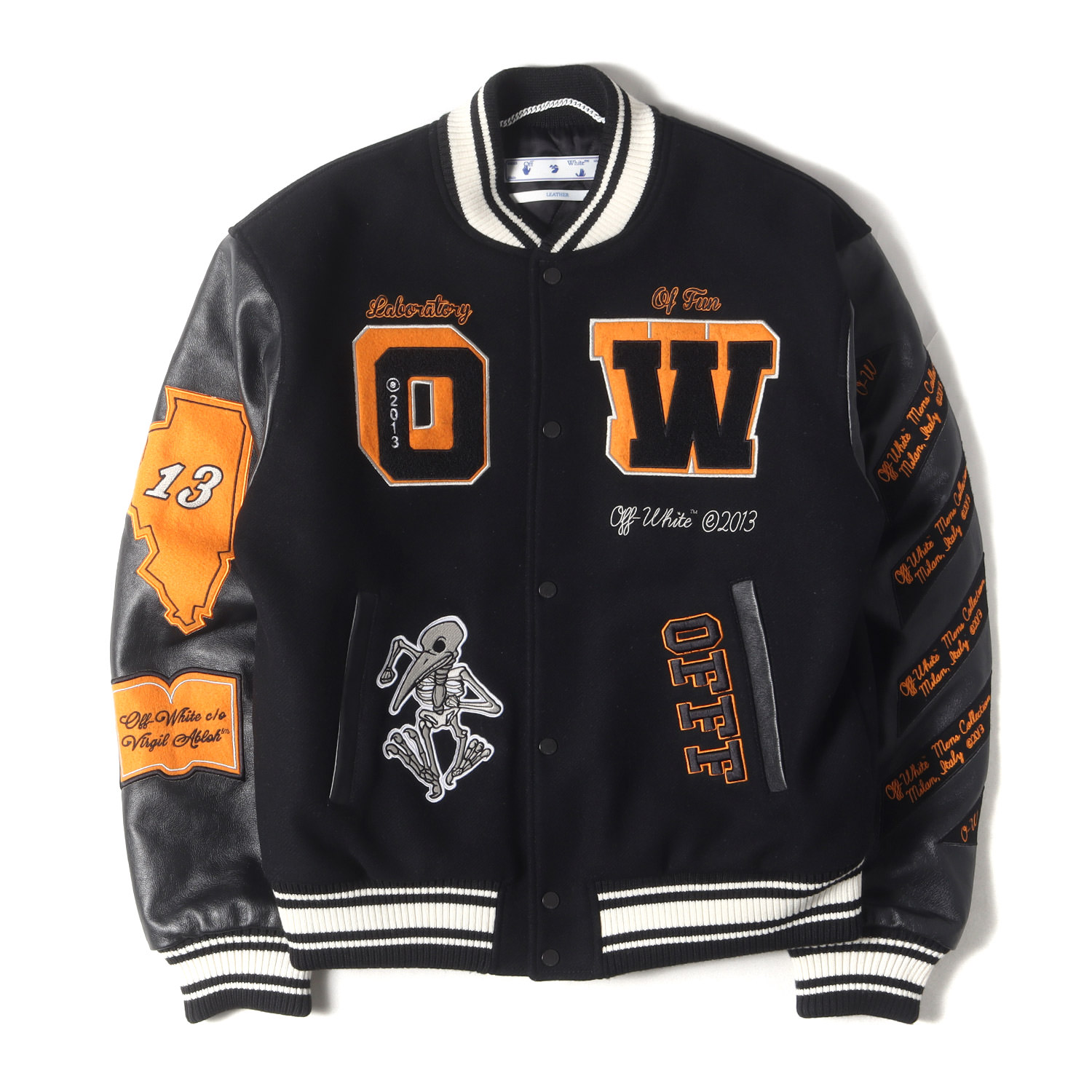 楽天市場】OFF-WHITE オフホワイト ジャケット サイズ:L 21AW 袖レザー