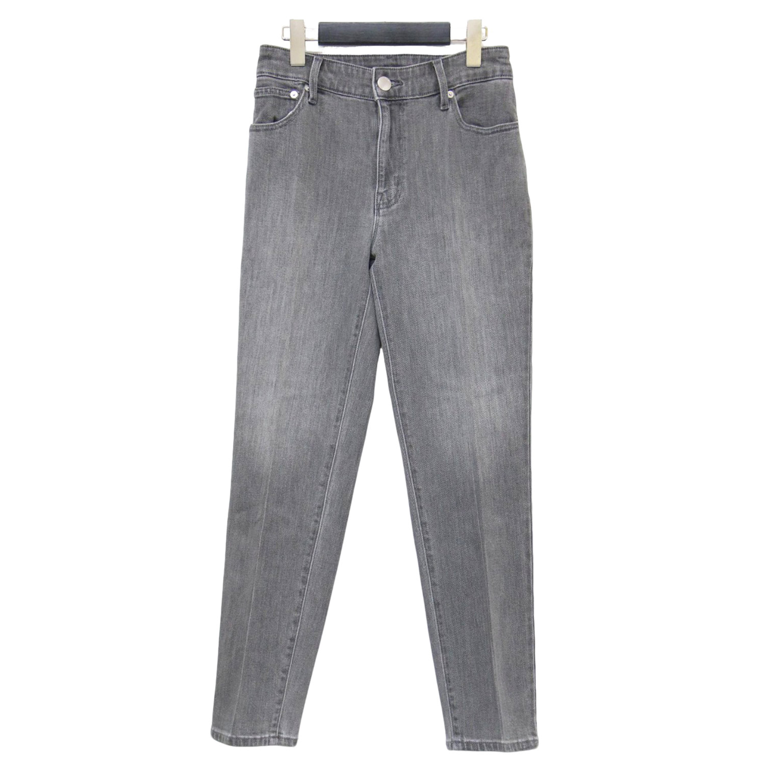 PLST プラステ パンツ グレー サイズ:S | 25春夏 センタープレス スティック ジーンズ / デニムパンツ | スキニー 5ポケット ストレッチ コットン | ボトムス ジーパン ズボン【レディース】【中古】【K4746】