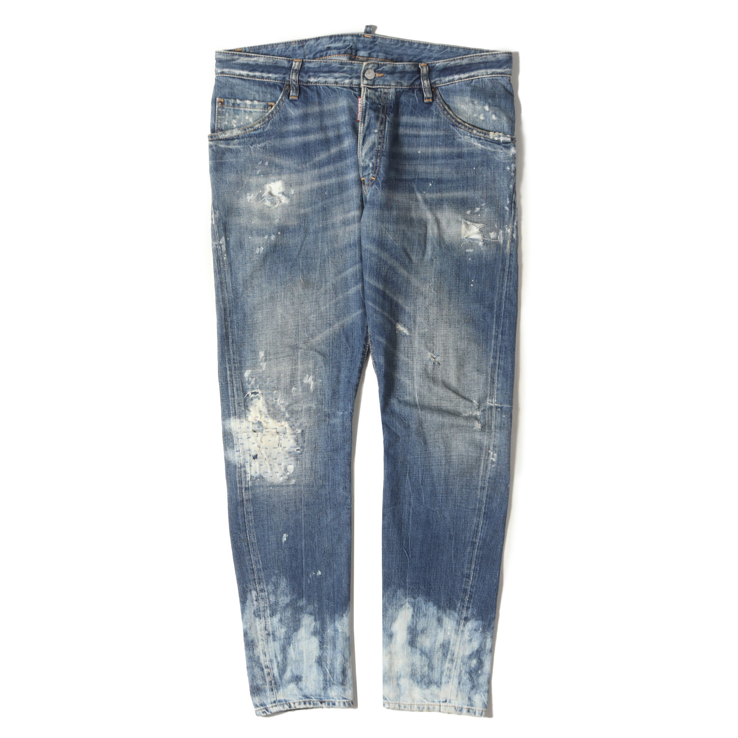 DSQUARED2 ディースクエアード ズボン下 青色 大きさ:52 | ヴィンテージ産業 テーパード ジーンズズボン下 | Classic kenny Jean S71LB0118 S30309 | イタリア製 | ボトムス デニム ジーパン【メンズ】【中古】【K4839】