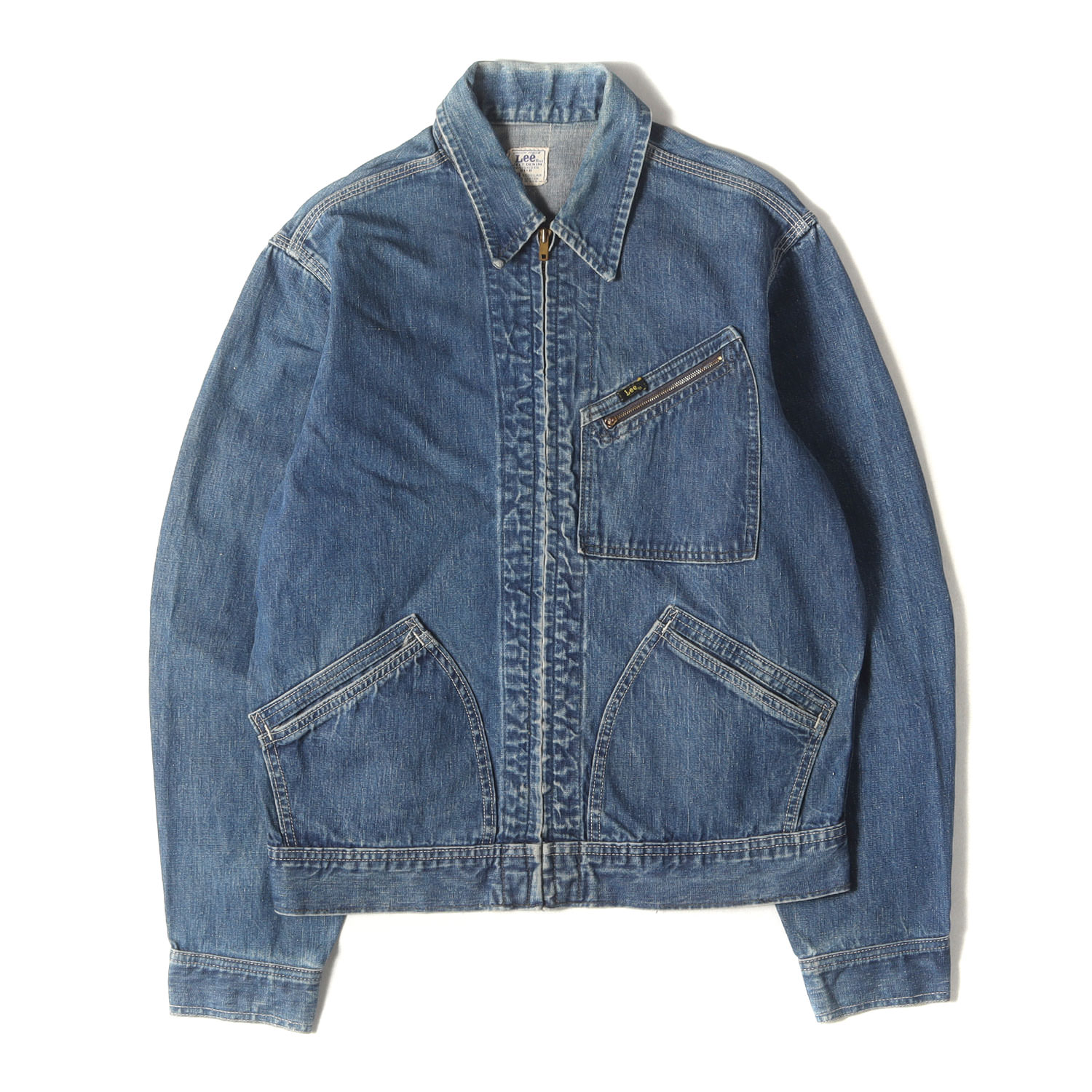 Lee ジージャン　アメリカ製　70S 101j ヴィンテージ　リー　古着 USA製 60's Lee/リー 101Jデニムジャケット Gジャン 濃紺 ヴィンテージ