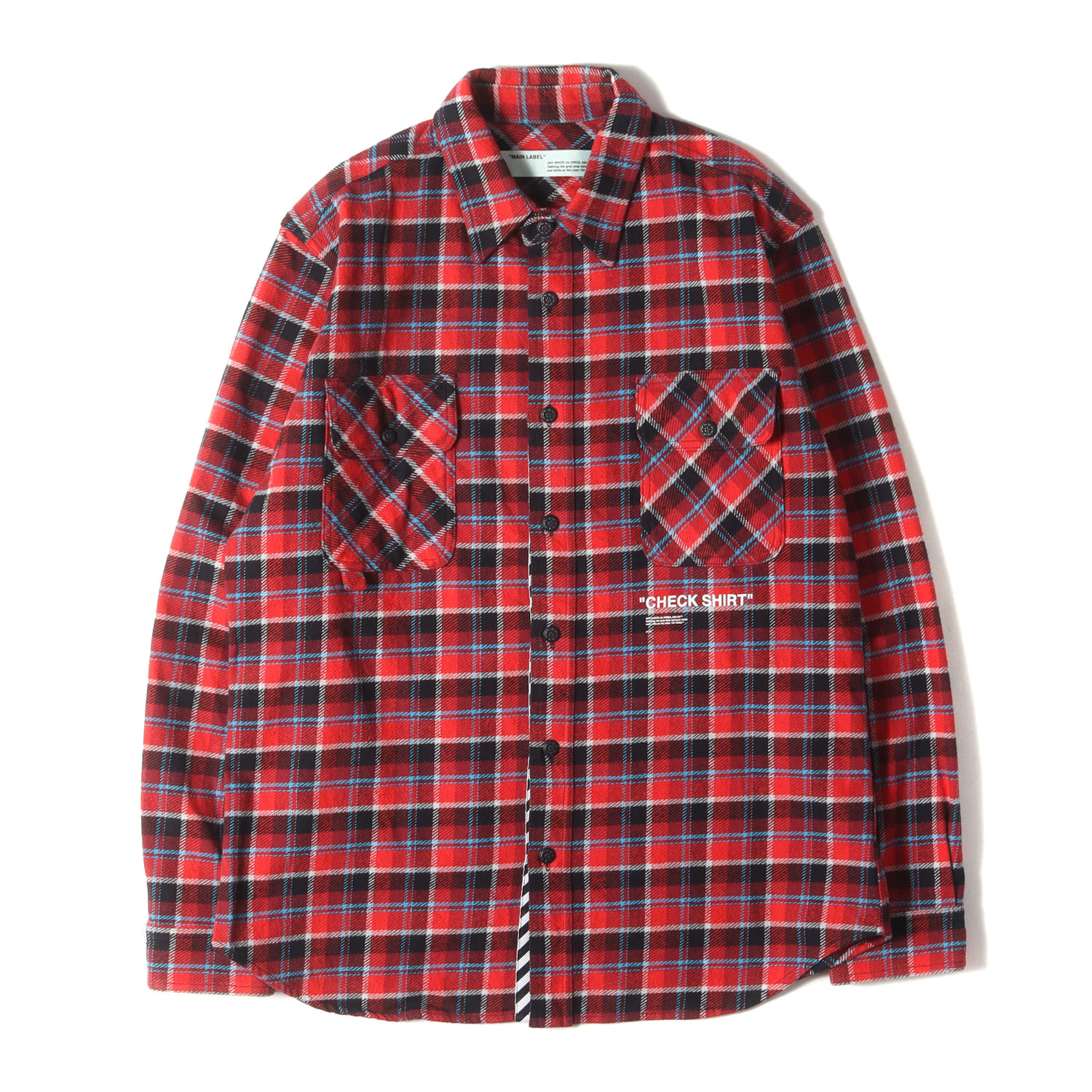 楽天市場】オフホワイト【Off-White】 正規品 STENCIL FLANNEL SHIRT