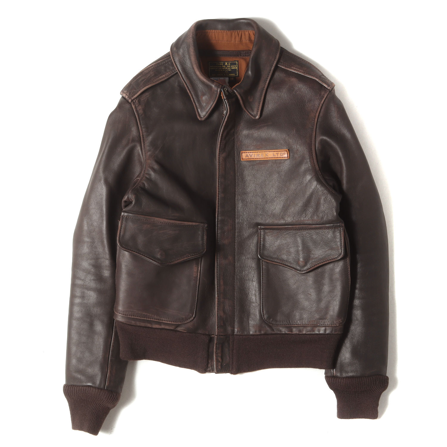 アヴィレックス AVIREX フライトジャケット 楽天市場】AVIREXアヴィレックス 国内正規◇2834 カウハイドレザー