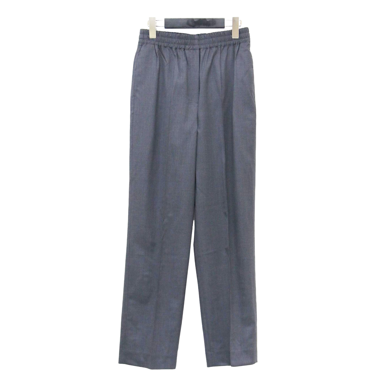 TOMORROWLAND collection トゥモローランド パンツ グレー サイズ:34(7号) | 23秋冬 ファインウーステッドウール ウエストギャザー ストレート パンツ / プルオンパンツ | ウエストゴム | 日本製 | ボトムス ズボン【レディース】【中古】【K4858】｜ブランド古着のBEEGLE by Boo-Bee