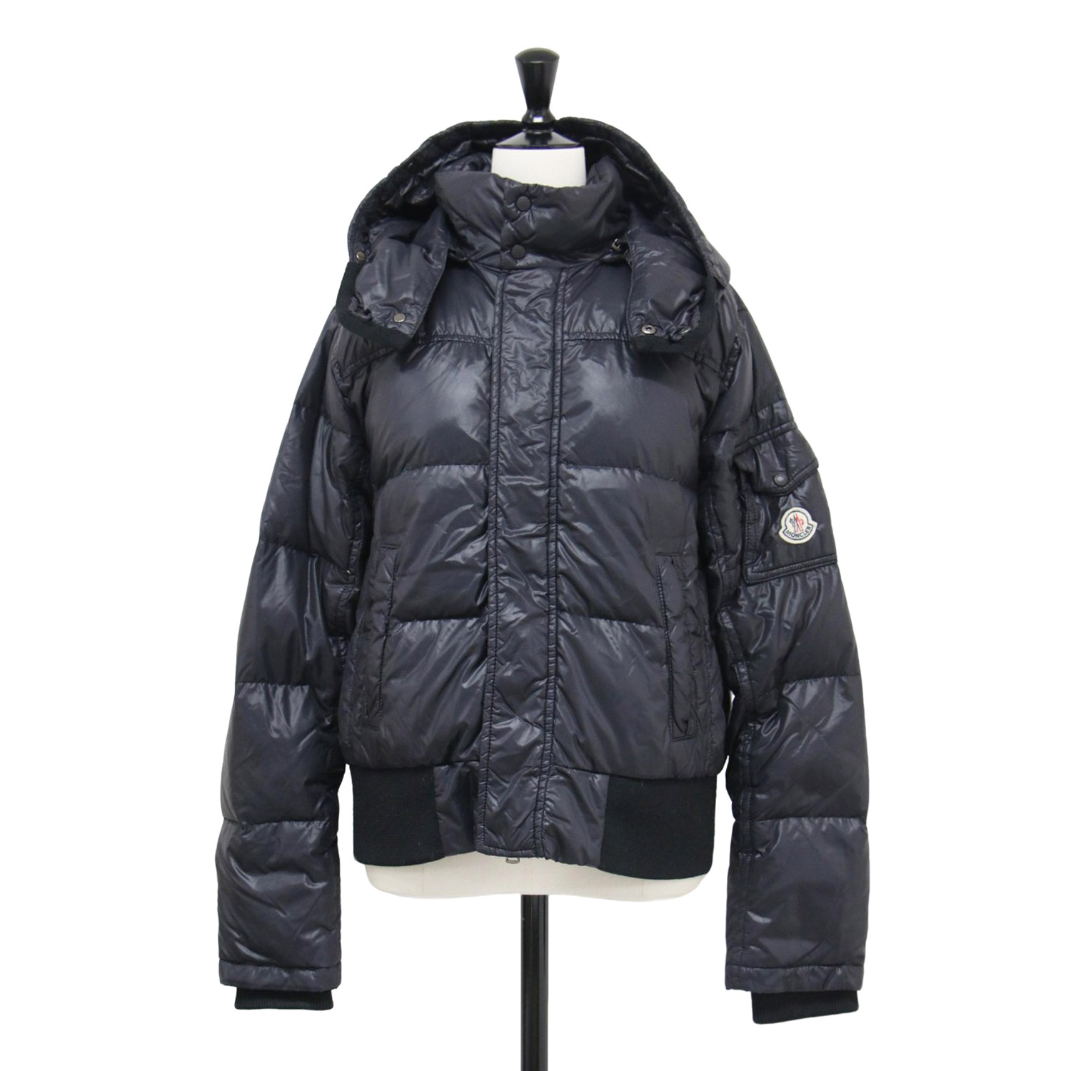 楽天市場】美品 MONCLER モンクレール サイズ5 ブルー シルバー金具