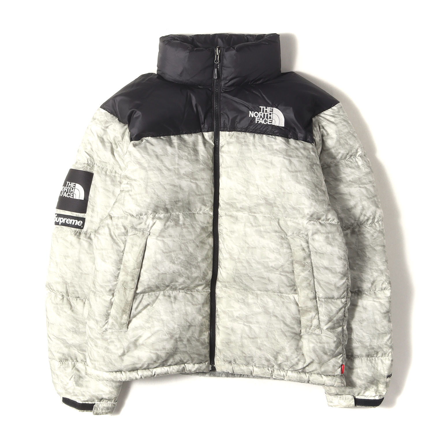 Supreme シュプリーム ジャケット ペーパー サイズ:M | THE NORTH FACE ペーパープリント ヌプシ ダウンジャケット (Paper Print Nuptse Jacket) | アウター ブルゾン 上着 | コラボ【メンズ】【中古】【K4746】