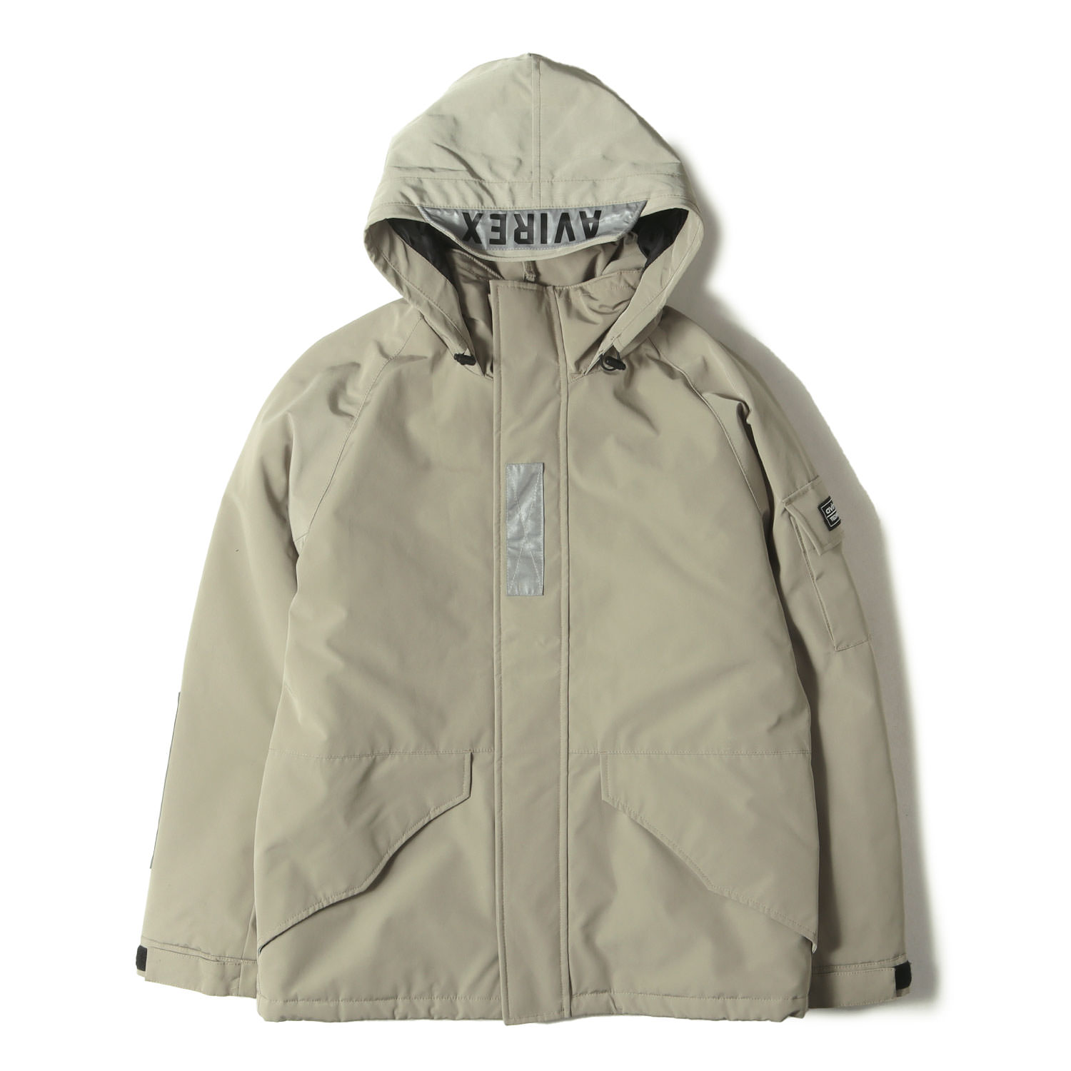 AVIREX アヴィレックス 上衣 ベージュ 大きさ:M | ECWCS リフレクターパッチ ミリタリー中綿上衣 (REFLECT TAPE ECWCS JKT) | アウター 上衣 厚地の外套【メンズ】【中古】【K4746】