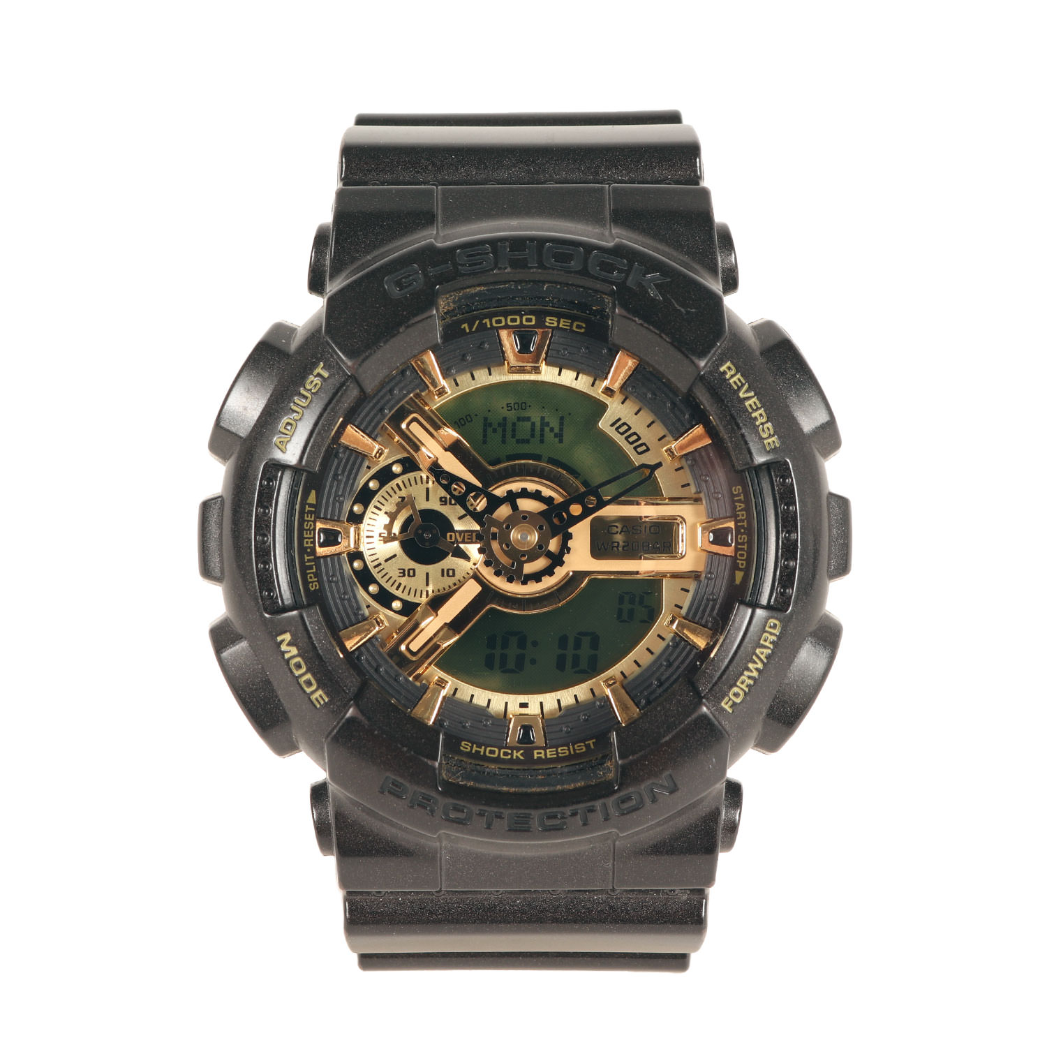 G-SHOCK ジーショック | GA-110BR-5AJF ガリッシュゴールドシリーズ アナデジ 腕時計 / ウォッチ | ブラック 黒 | CASIO カシオ | ファッション アイテム【メンズ】【中古】【K4789】