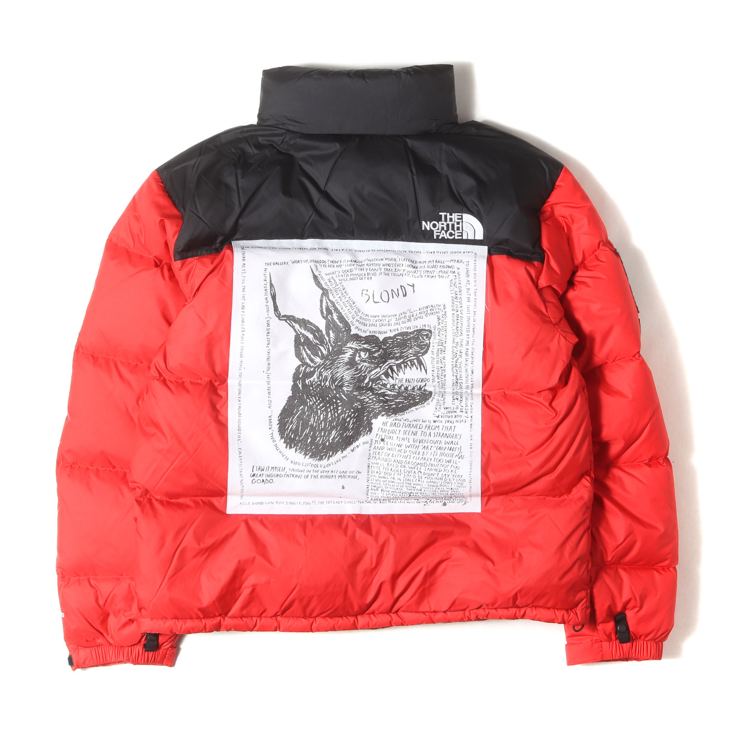 Supreme シュプリーム ジャケット レッド サイズ:M | 24AW THE NORTH FACE パッチ付き ヌプシ ダウンジャケット (Nuptse Jacket) | アウター ブルゾン 上着 | コラボ【メンズ】【中古】【美品】【K4786】