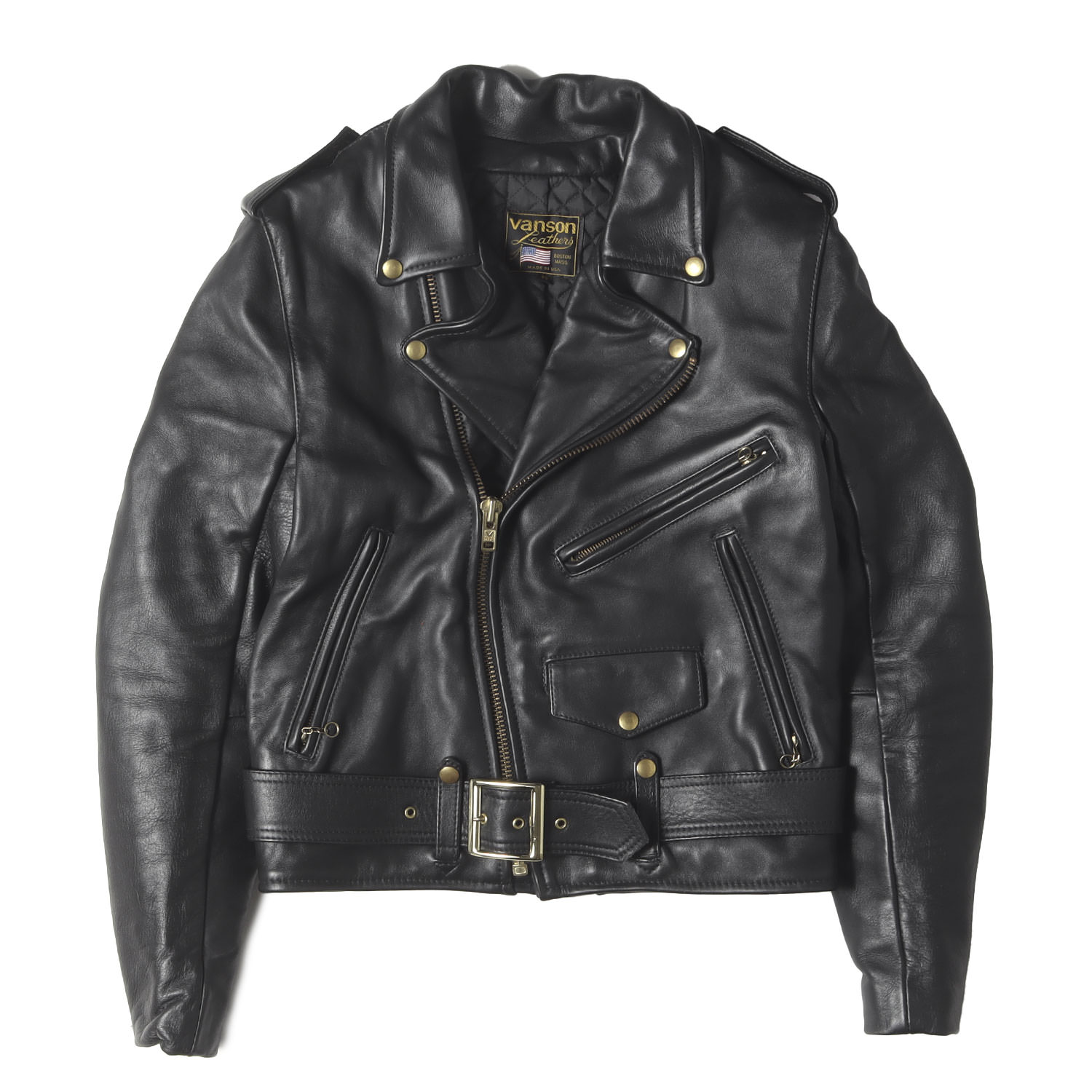 楽天市場】VANSON バンソン type:B ライナ-付 レザー シングルラダ