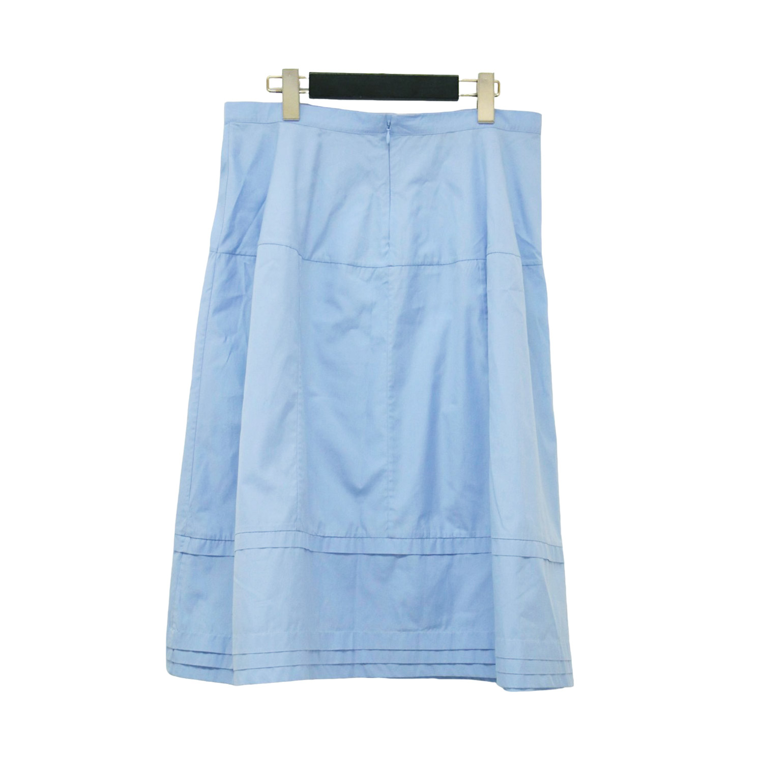 MARNI マルニ スカート ブルー サイズ:42(L) | 24春夏 コットン ポプリン ミディ スカート | ひざ丈 Aライン タック | ボトムス【レディース】【中古】【K4783】