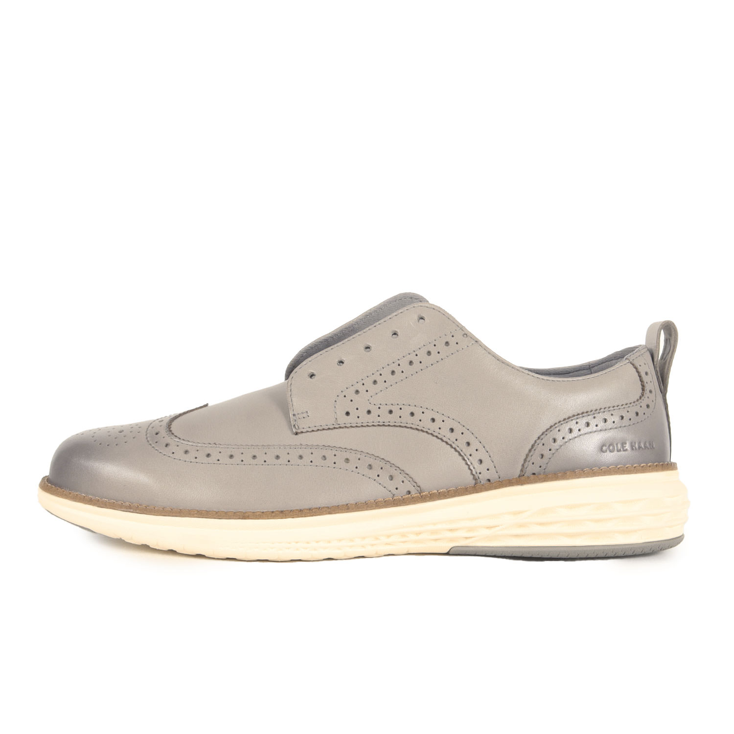 Cole Haan コール ハーン サイズ:US10.5(28.0cm) | グランド ハリオン ウィングチップ オックスフォード レザーシューズ (Grand Hurrion Wing Oxford) | アイロンストーンヌバック アイボリー | ブランド 靴【メンズ】【K4775】