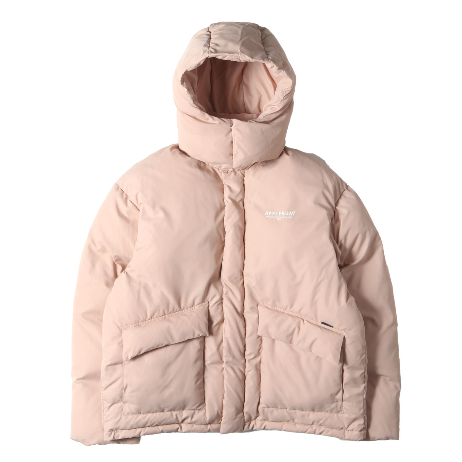 APPLEBUM アップルバム ジャケット ベージュ サイズ:L | 22AW ブランドロゴ フード付き 中綿ジャケット (Innercotton Hood Jacket) | アウター ブルゾン 上着【メンズ】【中古】【美品】【K4781】