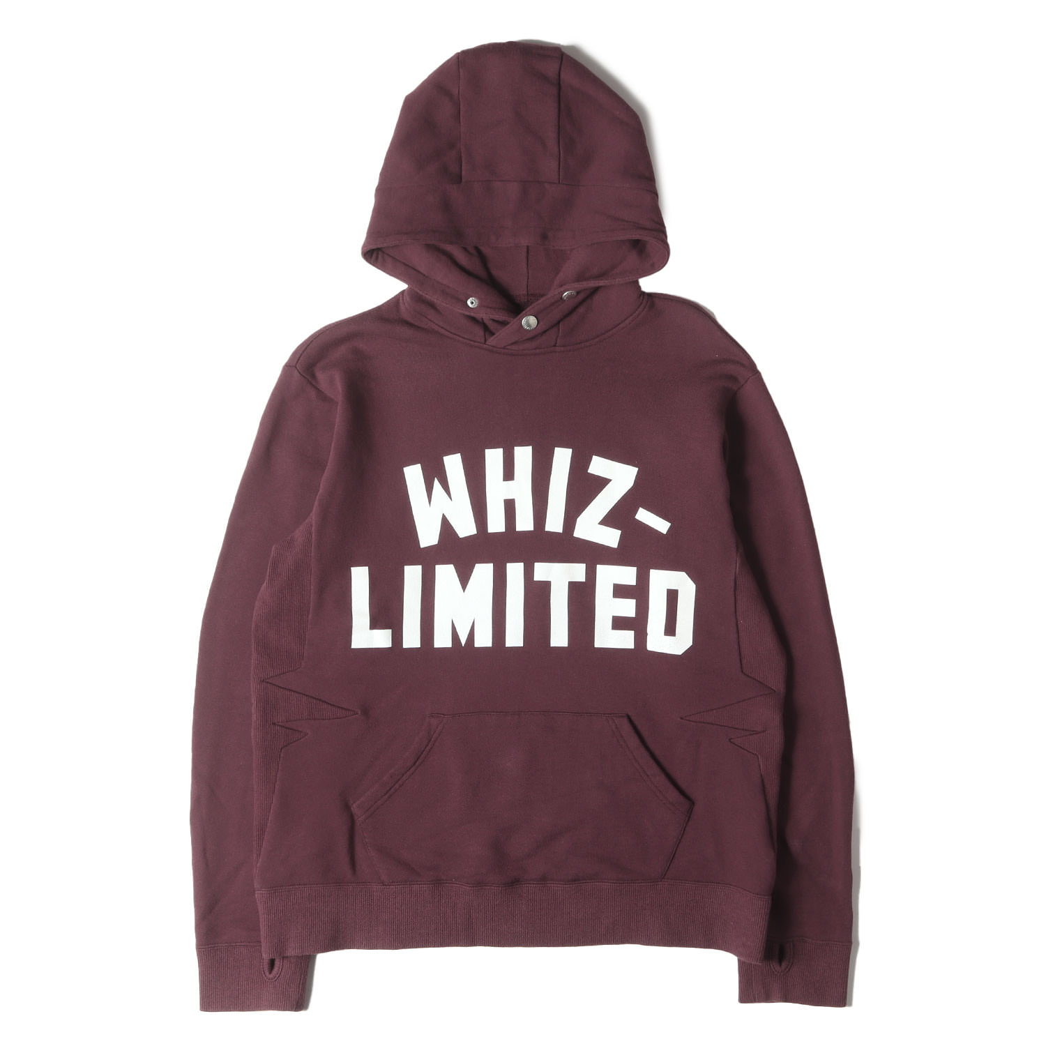 WHIZLIMITED ウィズ リミテッド パーカー バーガンディー 大きさ:XL | ブランド名ロゴタイプ リバースウィーブ スウェットパーカー | トップス フーディー ティーシャツ【メンズ】【中古】【K4846】