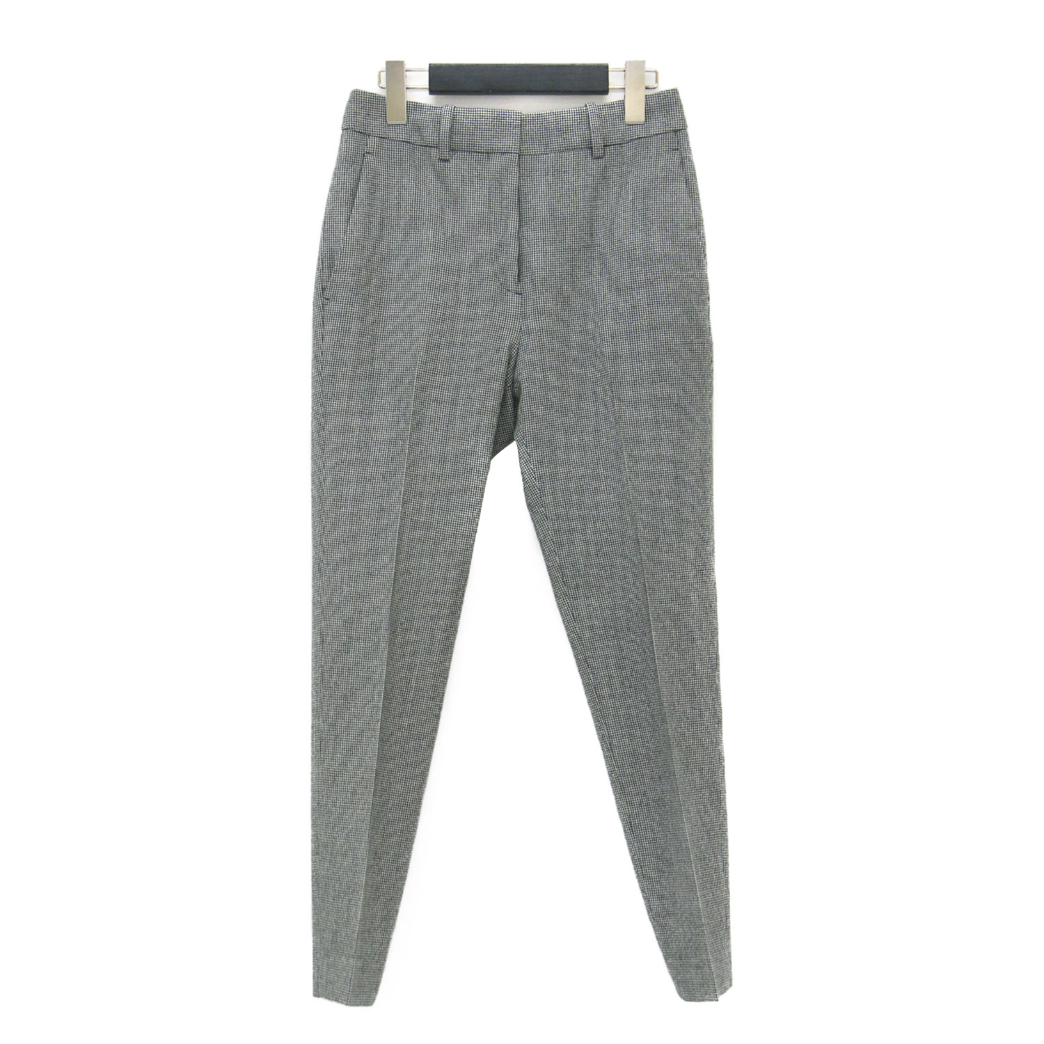DES PRES デプレ パンツ グレー系 サイズ:32(5号) | 20秋冬 ウール フランネル シガレットパンツ / スラックス | テーパード チェック柄 ハウンドトゥース | ボトムス ズボン | 日本製【レディース】【中古】【美品】【K4777】