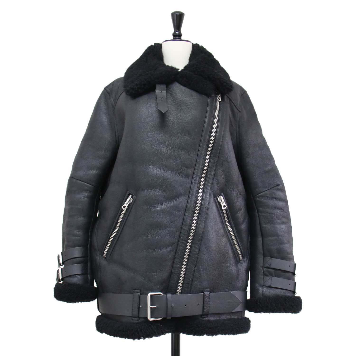 Acne Studios　ラムレザー　サイズ46 Acne Studios - レザーシャツジャケット - ブラック