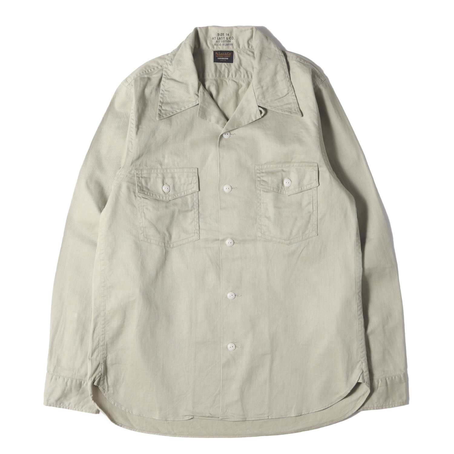 楽天市場】At Last(アットラスト) LOT 347L 長袖オープンカラーワーク