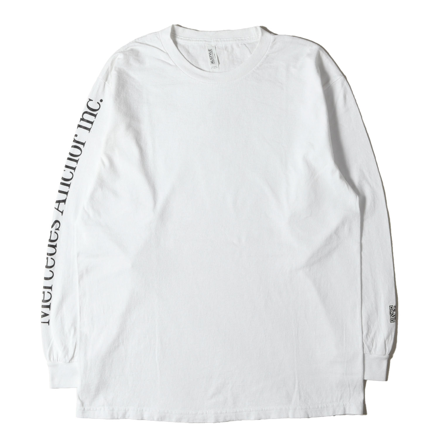 MERCEDES ANCHOR INC メルセデスアンカーインク Tシャツ ホワイト 白 サイズ:L | 袖ロゴ ロングスリーブ Tシャツ | トップス カットソー 長袖【メンズ】【中古】【K4746】