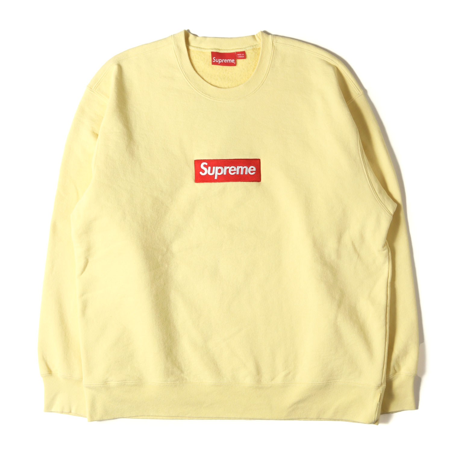 Supreme シュプリーム スウェット ペールイエロー サイズ:XL | 22AW ボックスロゴ クルーネック スウェットシャツ (Box Logo Crewneck) | トップス トレーナー【メンズ】【中古】【K4787】