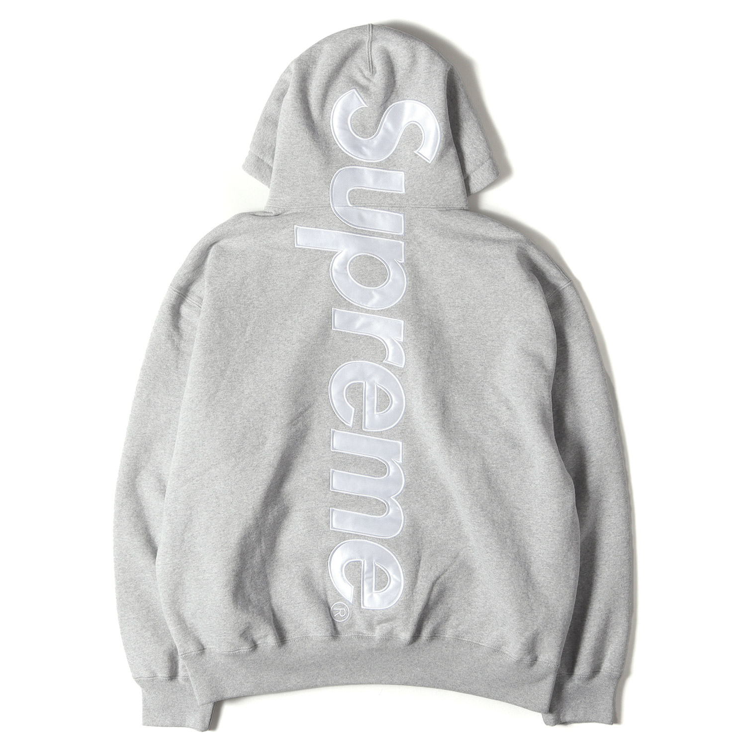 Supreme シュプリーム パーカー ヘザーグレー サイズ:S | 25AW ビッグ サテンアップリケ スウェットパーカー (Satin Applique Hooded Sweatshirt) | トップス フーディー プルオーバー【メンズ】【K4774】