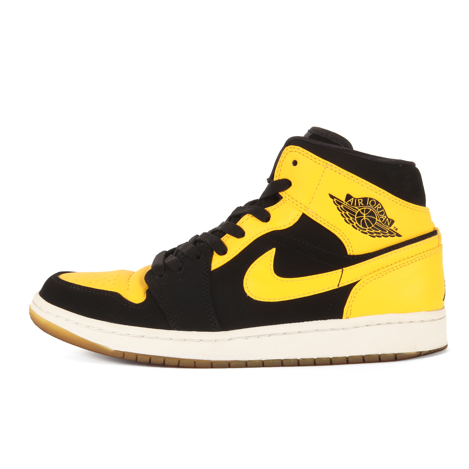 NIKE ナイキ 大きさ:US9(27.0珊) | AIR JORDAN 1 MID NEW LOVE (554724-035) | エアジョーダン1 ミッド ニュー優しいこと | 黒いこと バーシティメイズ | 真っただ中撥ねのける スニーカー シューズ 靴【メンズ】【中古】【K4839】