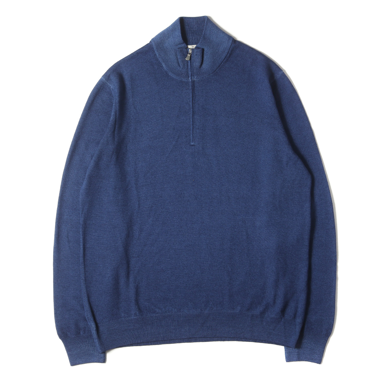 GRAN SASSO グラン サッソ ニット ヘザーブルー サイズ:52 | 22AW ハイネック ハーフジップ ハイゲージ ニット セーター (LUPO M/L ZIP) | MADE IN ITALY | トップス プルオーバー【メンズ】【K4783】