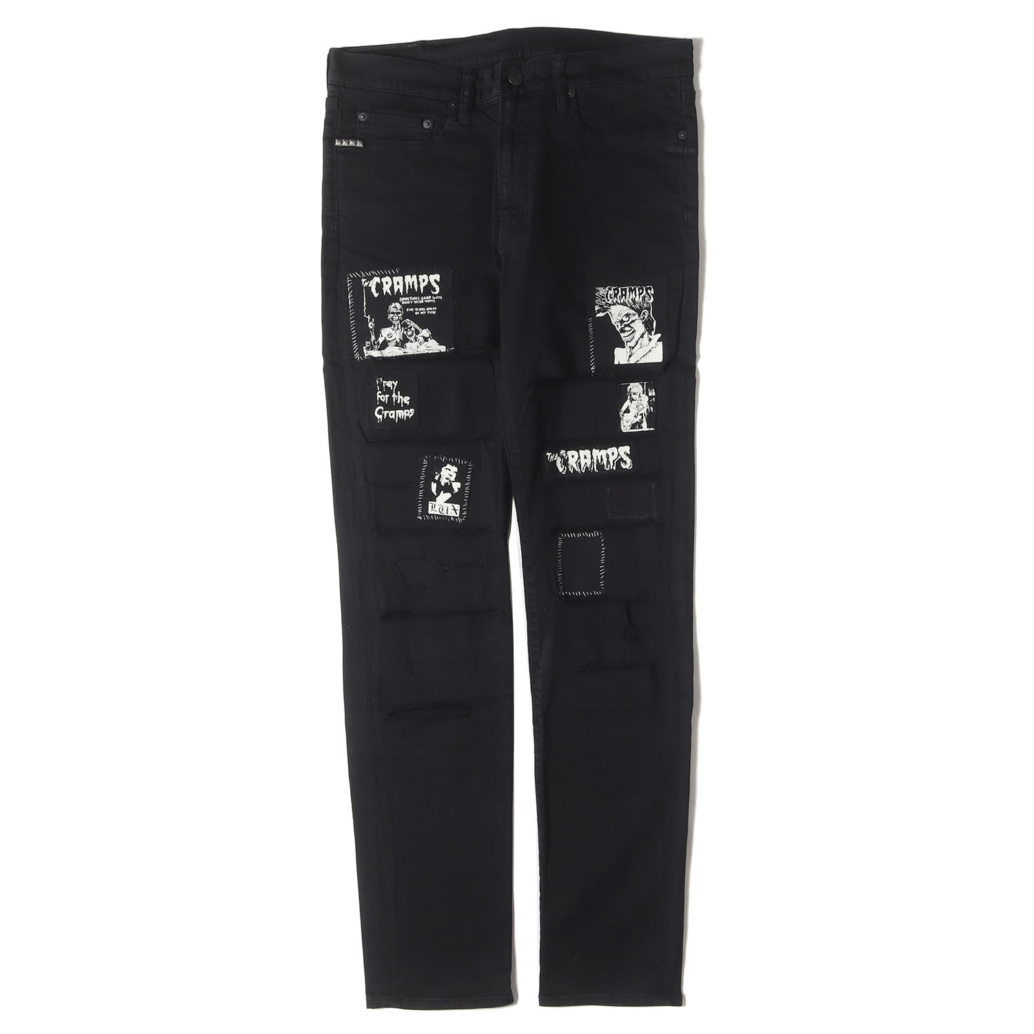 HYSTERIC GLAMOUR ヒステリックグラマー パンツ ブラック 黒 サイズ:32 | CR/CRUSH＆PATCHリメイク Sチノスリムパンツ / スキニー | 日本製 | ボトムス ズボン【メンズ】【K4783】