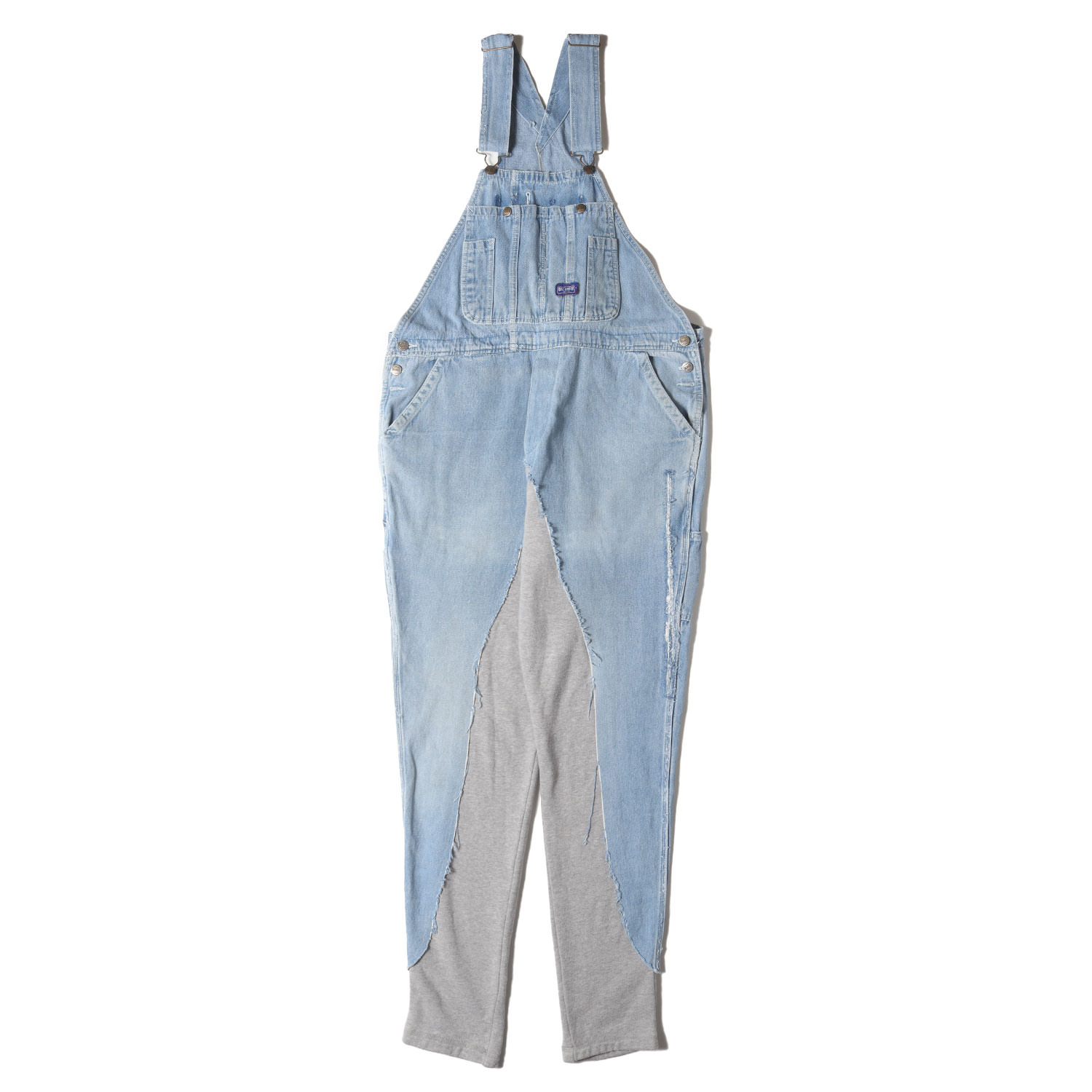 Greg Lauren グレッグ 置き目レン 厚地の外套櫂 インディゴ 大きさ:3 | 80s BIG SMITH当て嵌める | ヴィンテージ カスタム ジーンズ 厚地の外套櫂 (Sample Hybrid Denim Overall 50/50 Fragment) | ボトムス ズボン【メンズ】【中古】【K4837】