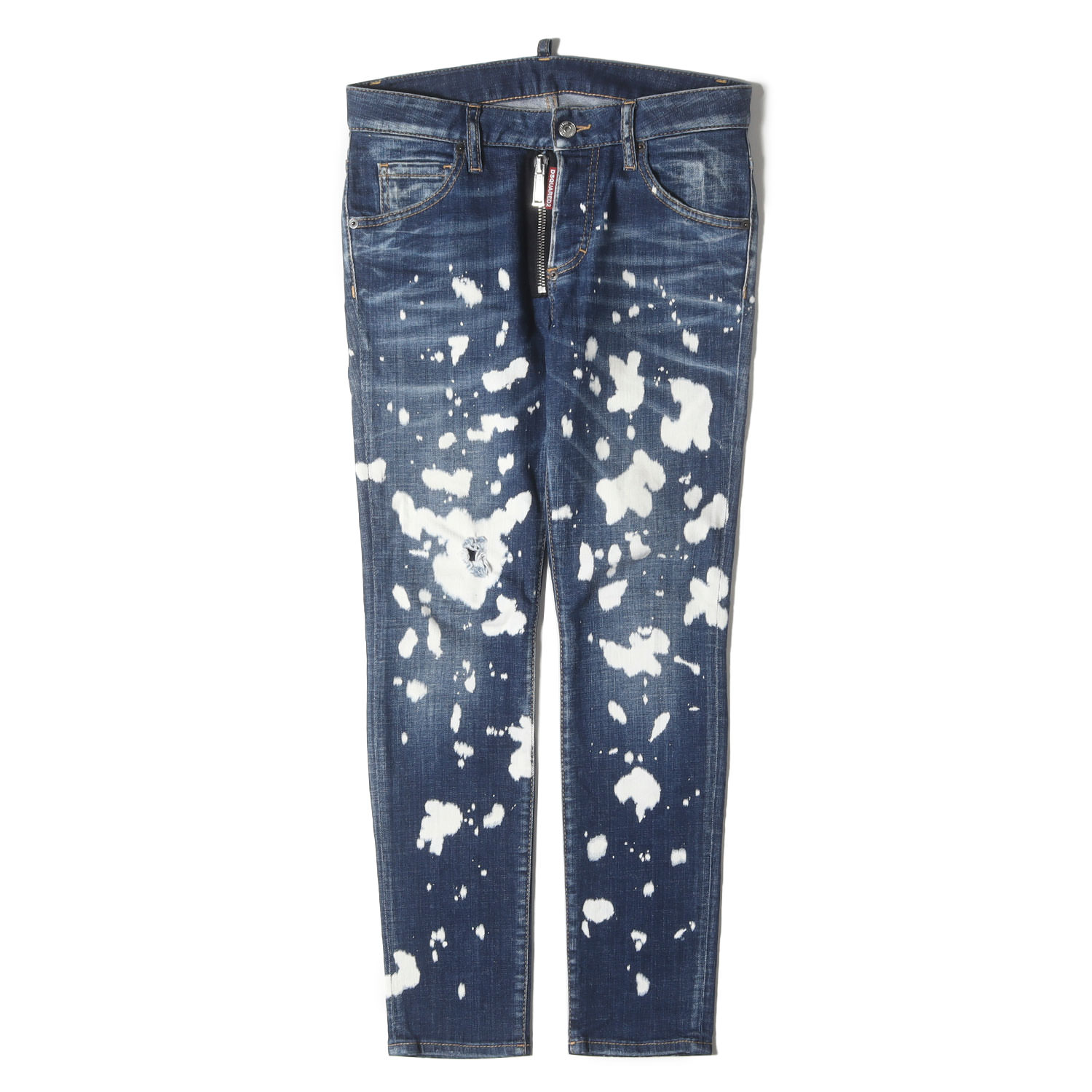 DSQUARED2 ディースクエアード パンツ インディゴ サイズ:34 | ブリーチダメージ加工 ストレッチ スキニー デニムパンツ (Cool Girl Jean) | ボトムス ジーンズ ジーパン | イタリア製【メンズ】【中古】【K4777】