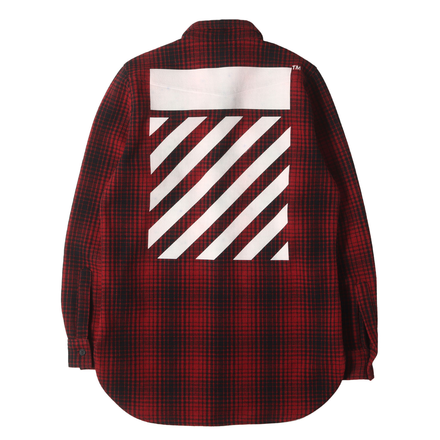 楽天市場】オフホワイト【Off-White】 正規品 STENCIL FLANNEL SHIRT