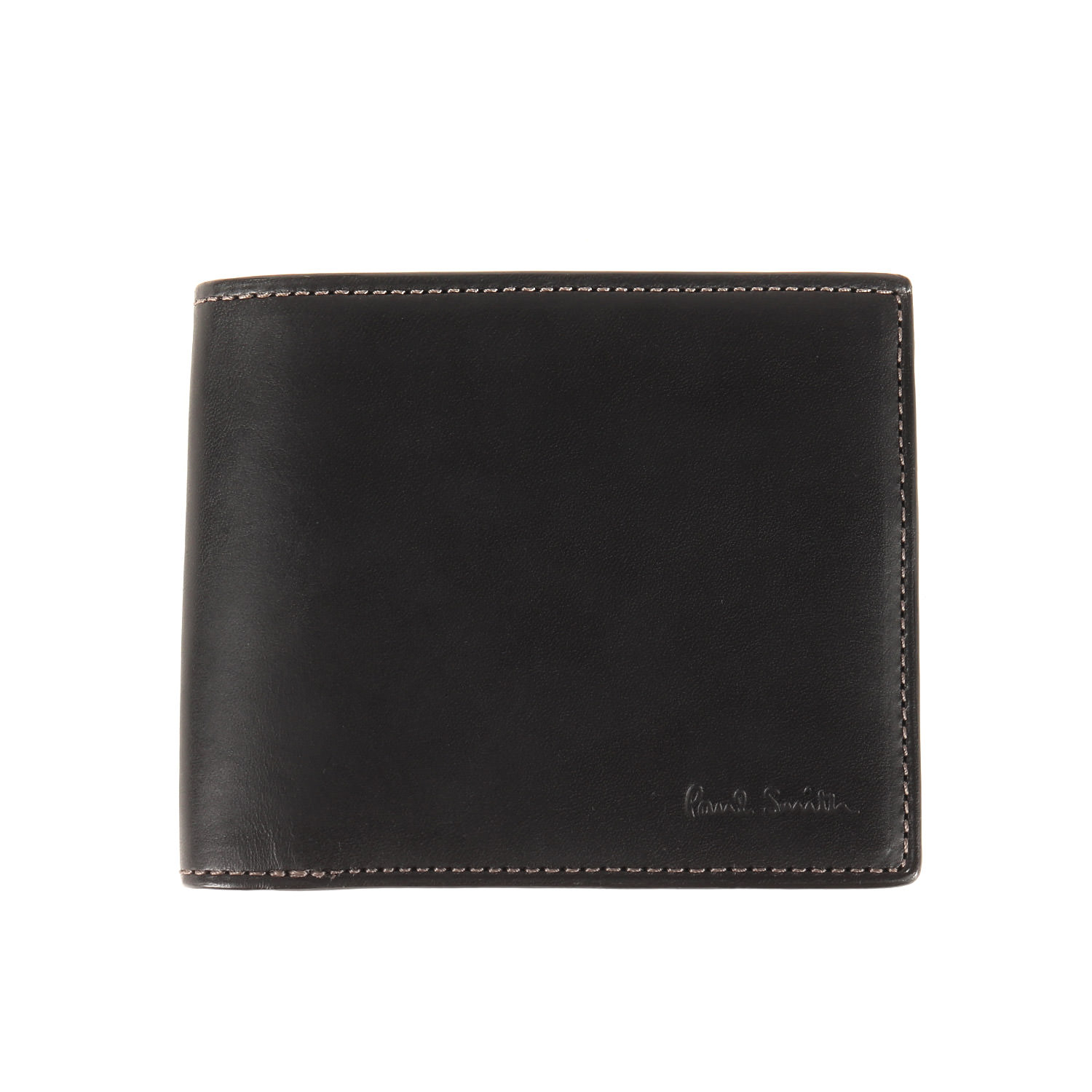 Paul Smith ポールスミス 財布 ブランド 黒 | レザー 二つ折り財布 | ウォレット | ブランド ファッション アイテム 小物【メンズ】【中古】【K4775】