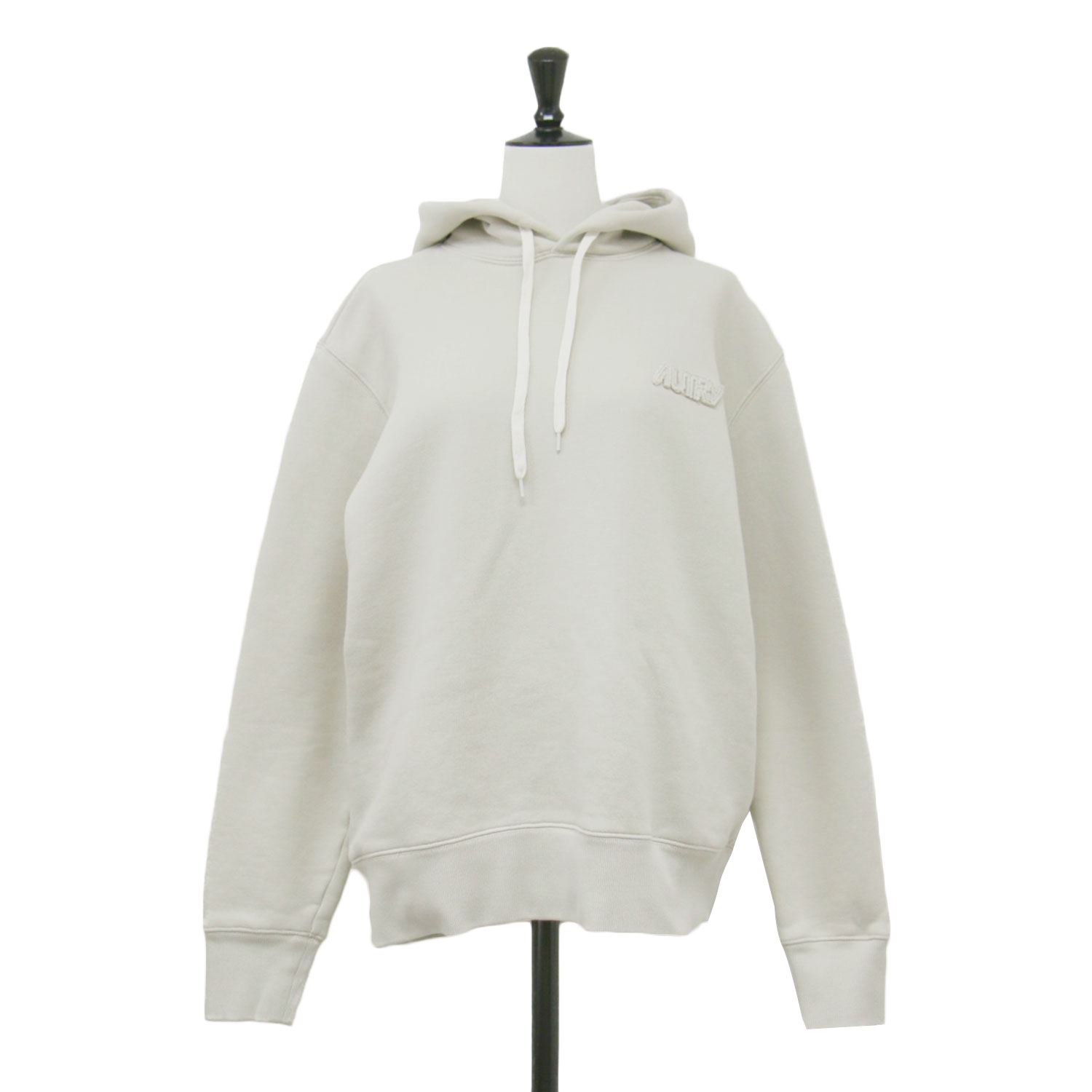 AUTRY オートリー パーカー ベージュ サイズ:S | 25秋冬 フーディ ロゴパーカー | HOODIE | プルオーバー 長袖 ドロップショルダー ブランドロゴ コットン ウォッシャブル | トップス フーデイー【レディース】【中古】【K4787】