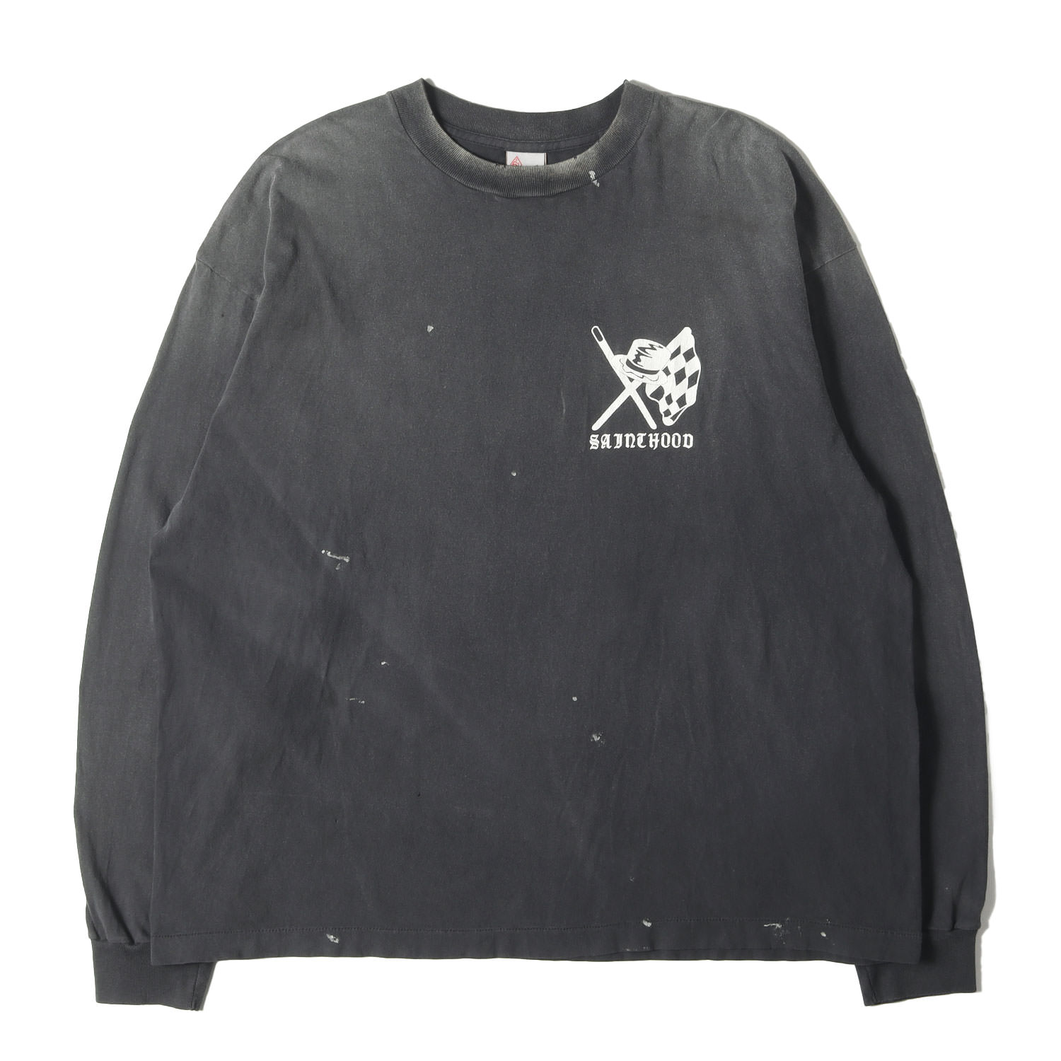 SAINT MICHAEL セントマイケル Tシャツ ブラック 黒 サイズ:XXL | 25SS NEIGHBORHOOD ヴィンテージ加工 ロングスリーブ Tシャツ (LS Tee _Sthd.Speedkills) | トップス カットソー 長袖 | コラボ【メンズ】【中古】【美品】【K4774】