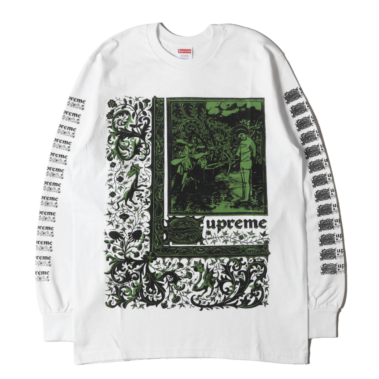 Supreme シュプリーム Tシャツ ホワイト 白 サイズ:S | 24SS 聖セバスティアヌス ロングスリーブ Tシャツ(Saint Sebastian L/S Tee) | トップス カットソー 長袖【メンズ】【中古】【新品同様】【K4778】