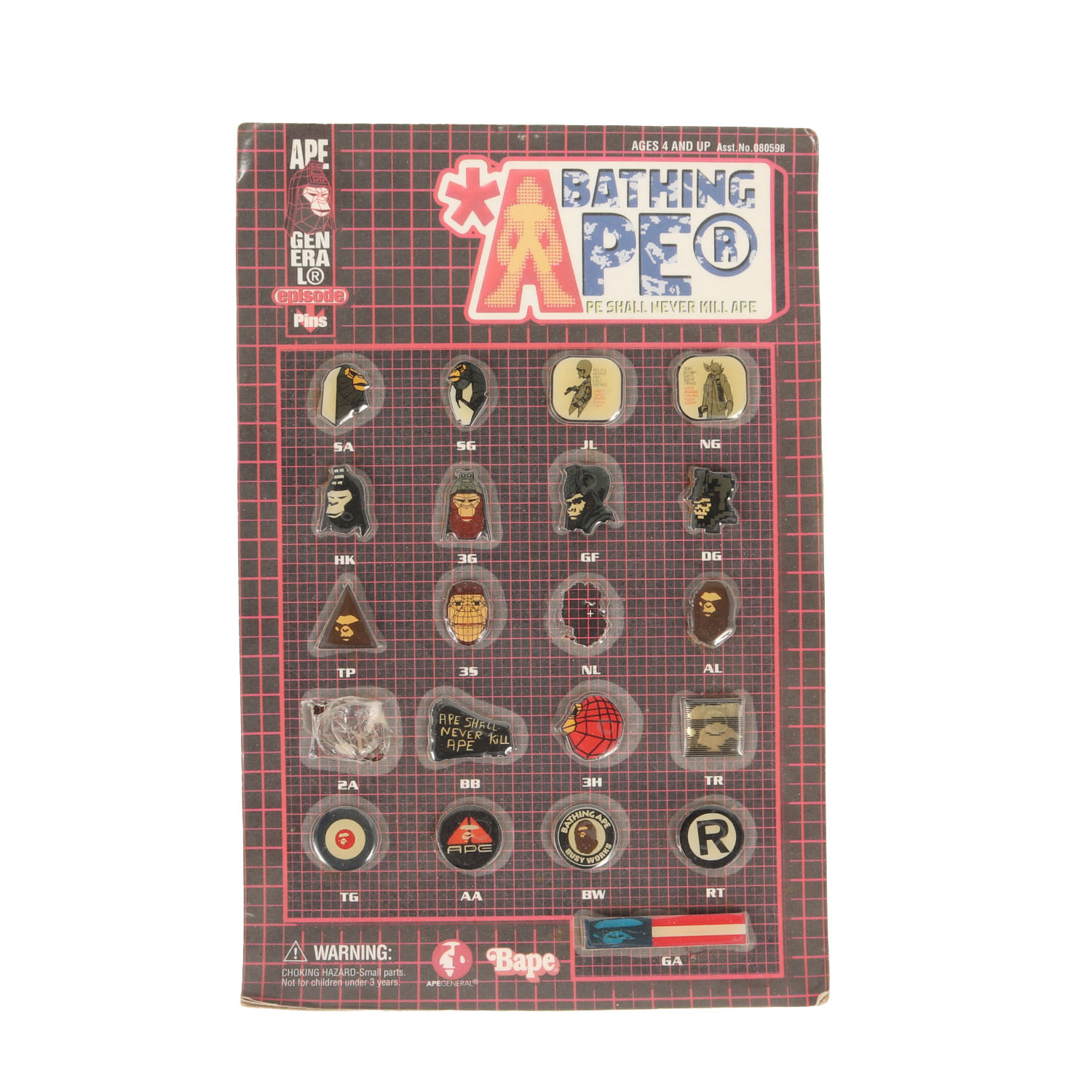 楽天市場】A BATHING APE ア ベイシング エイプ 90s ピンバッチ