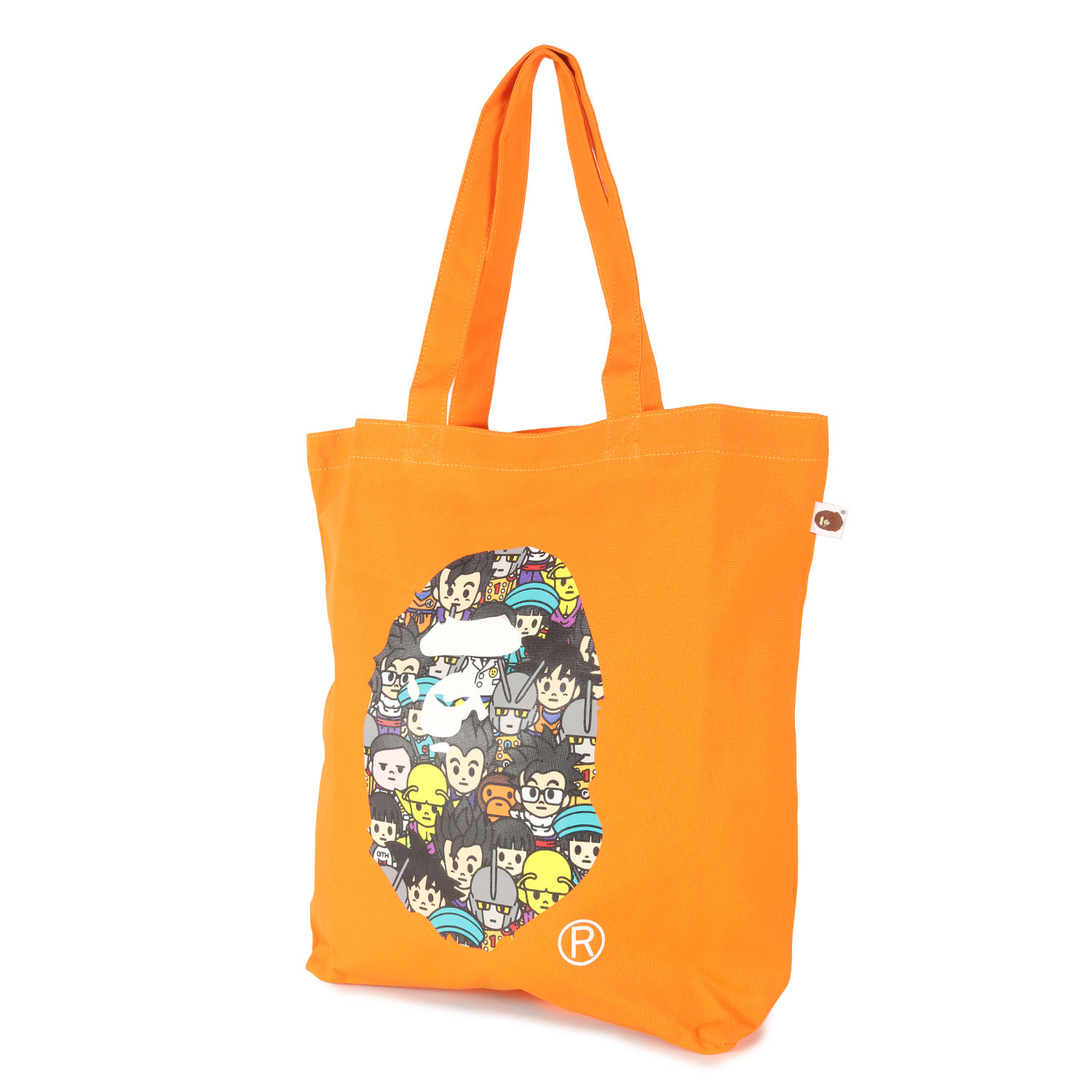 A BATHING APE ア ベイシング エイプ バッグ | 22SS ドラゴンボール超 スーパーヒーロー オールスター猿顔 キャンバス トートバッグ | オレンジ | ブランド カバン【メンズ】【K4792】｜ブランド古着のBEEGLE by Boo-Bee 10,328円
