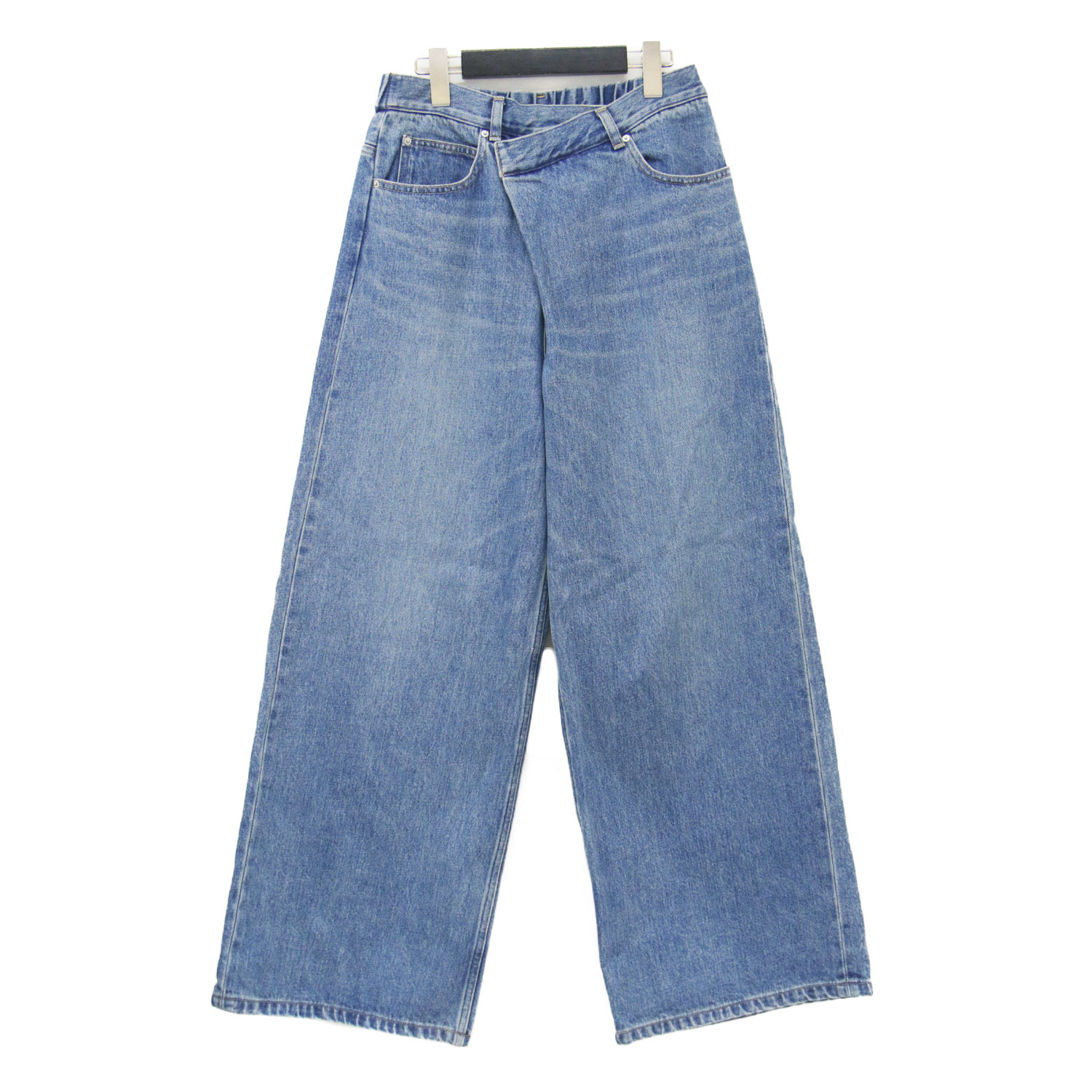JOURNAL STANDARD LESSAGE ジャーナルスタンダード パンツ ブルー サイズ:38(M) | 25秋冬 12OZ デニム 5ポケット ギャザー パンツ / ワイド クロス コットン | ボトムス ジーンズ ジーパン | 日本製【レディース】【中古】【美品】【K4774】
