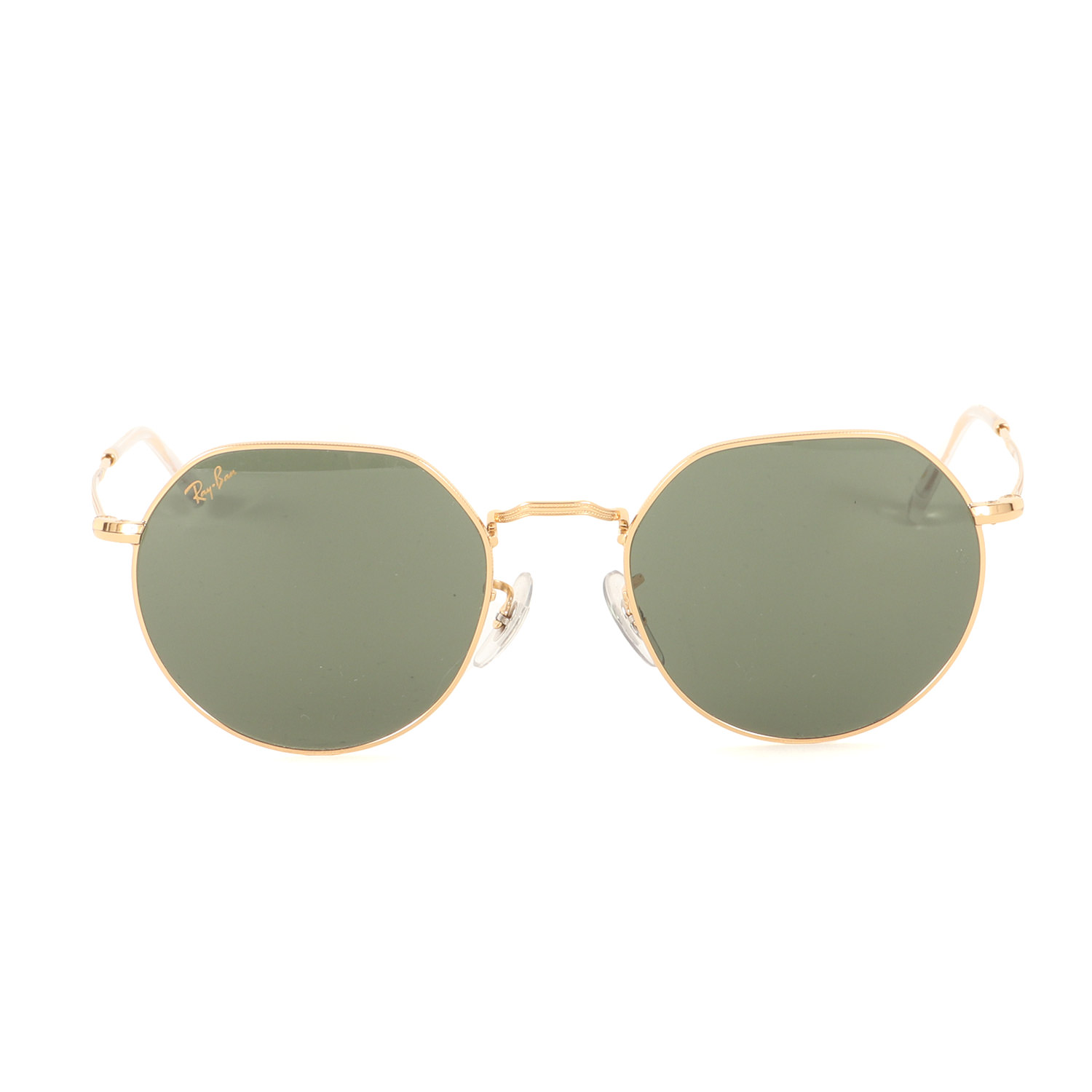 Ray Ban レイバン サングラス | ジャック メタルフレーム サングラス (RB3565 JACK 9196-31) | ゴールドフレーム / クラシックグリーンレンズ | 53□20 145 | イタリア製 ブランド 眼鏡【メンズ】【中古】【K4781】
