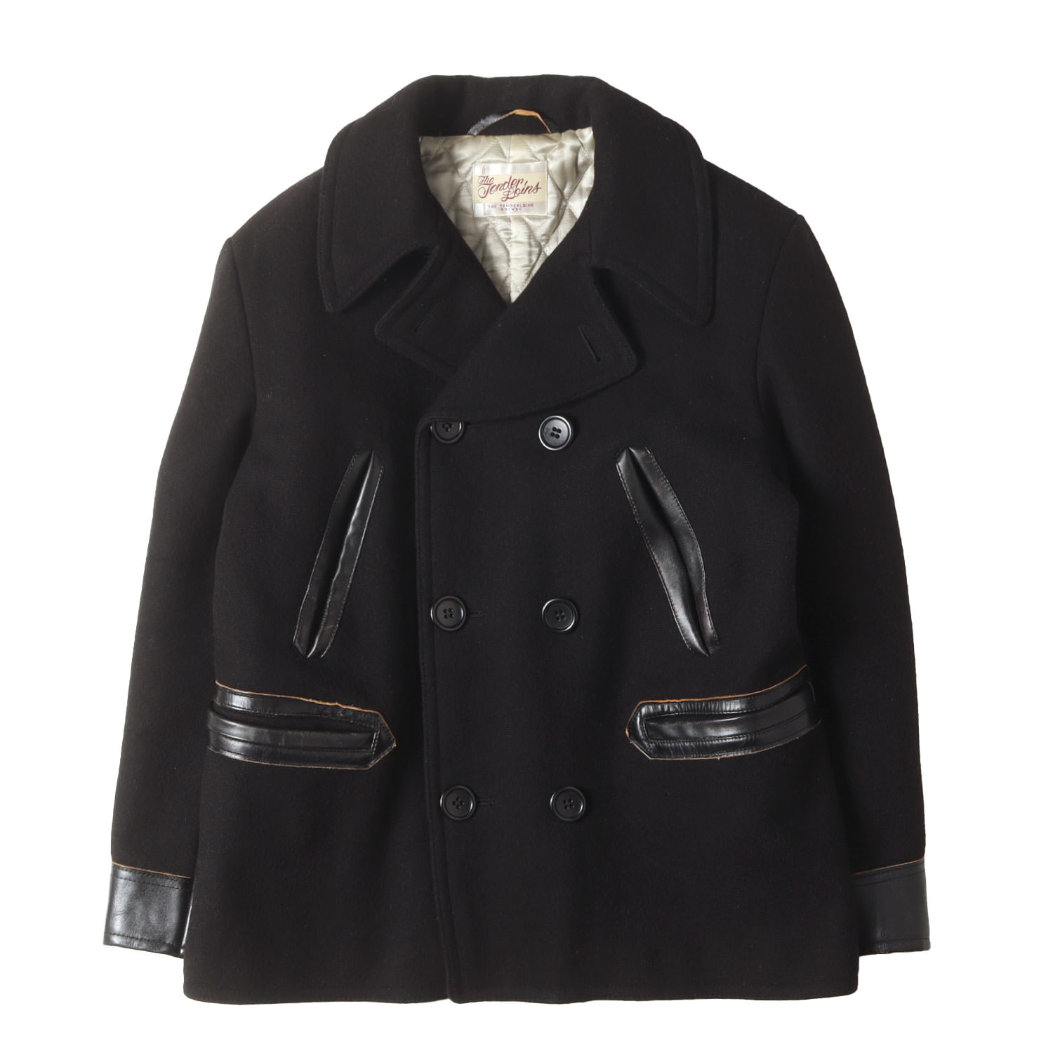 TENDERLOIN アンダーカット 厚地の外套 黒いこと 黒 大きさ:M | 08AW メルトン羊毛 レイルローダー P厚地の外套(T-RAIL COAT) | アウター 上衣 厚地の外套 | 00年月日 アーカイブ【メンズ】【中古】【K4837】