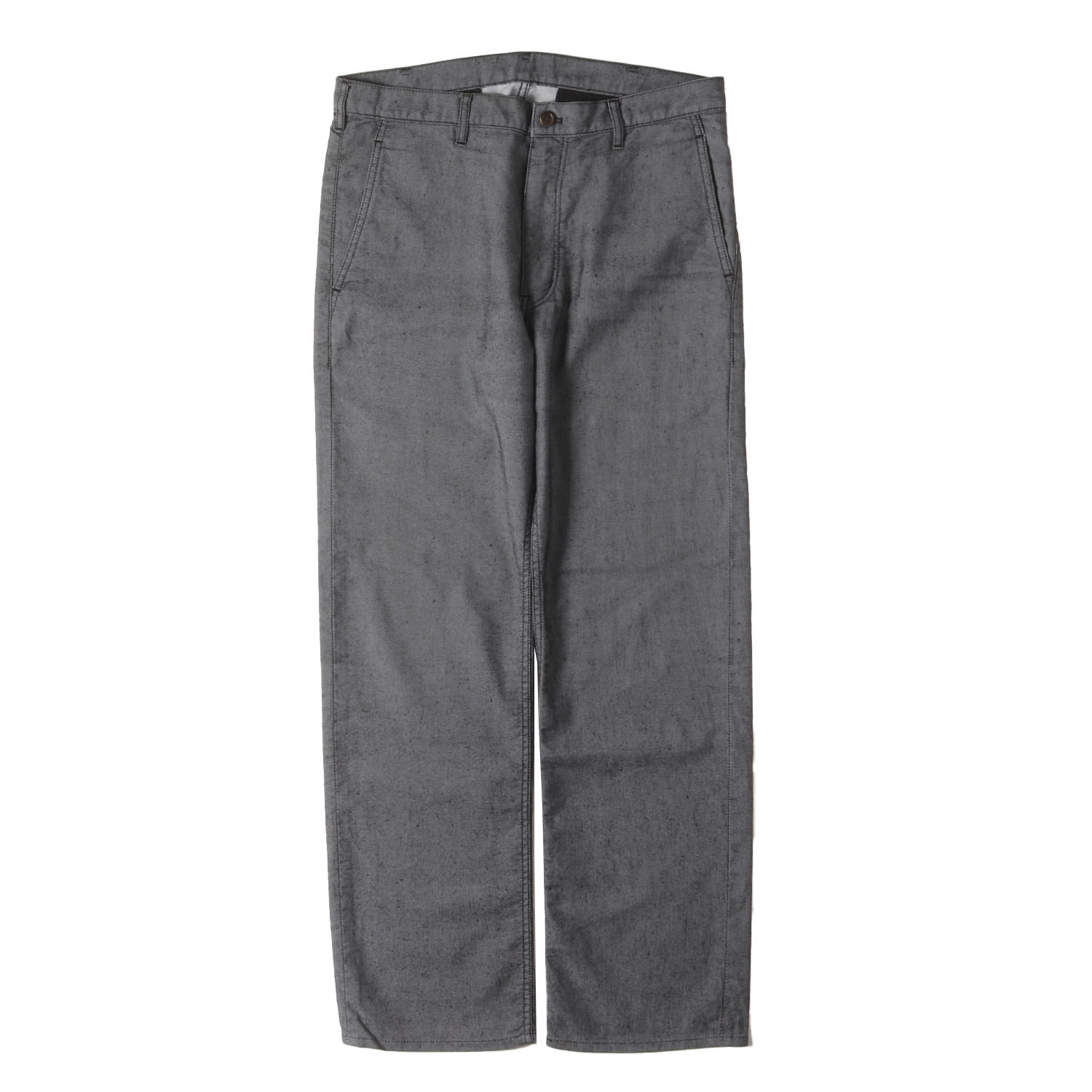 COMME des GARCONS HOMME DEUX コムデギャルソン オムドゥ パンツ ブラック系 黒 サイズ:M | ポリ/リネン ジッパーフライ ストレート パンツ (DO-041) | 2014年製 | 日本製 | ボトムス ズボン【メンズ】【中古】【K4779】
